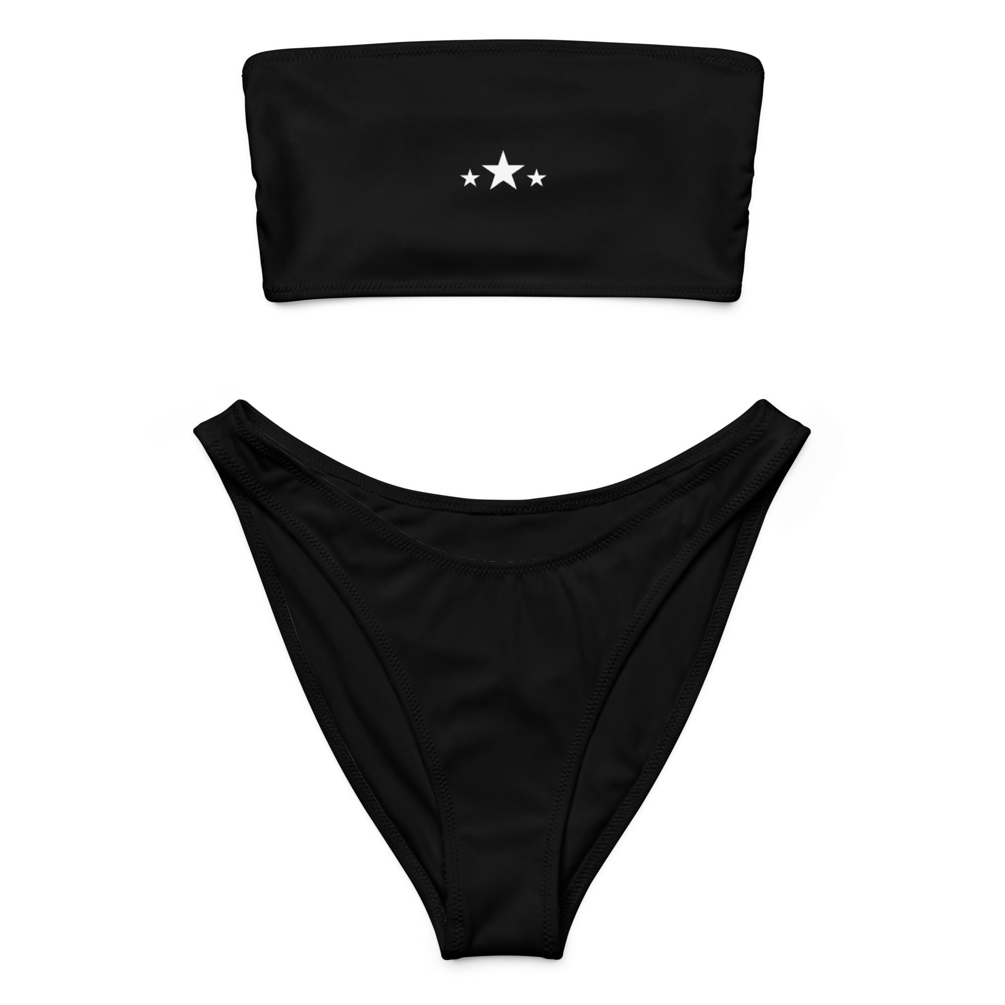 Ammersoul Bikini Damen Schwarz – Bandeau Style für Frauen, nachhaltig & elastisch vom Ammmersee & Starnberger See in Bayern