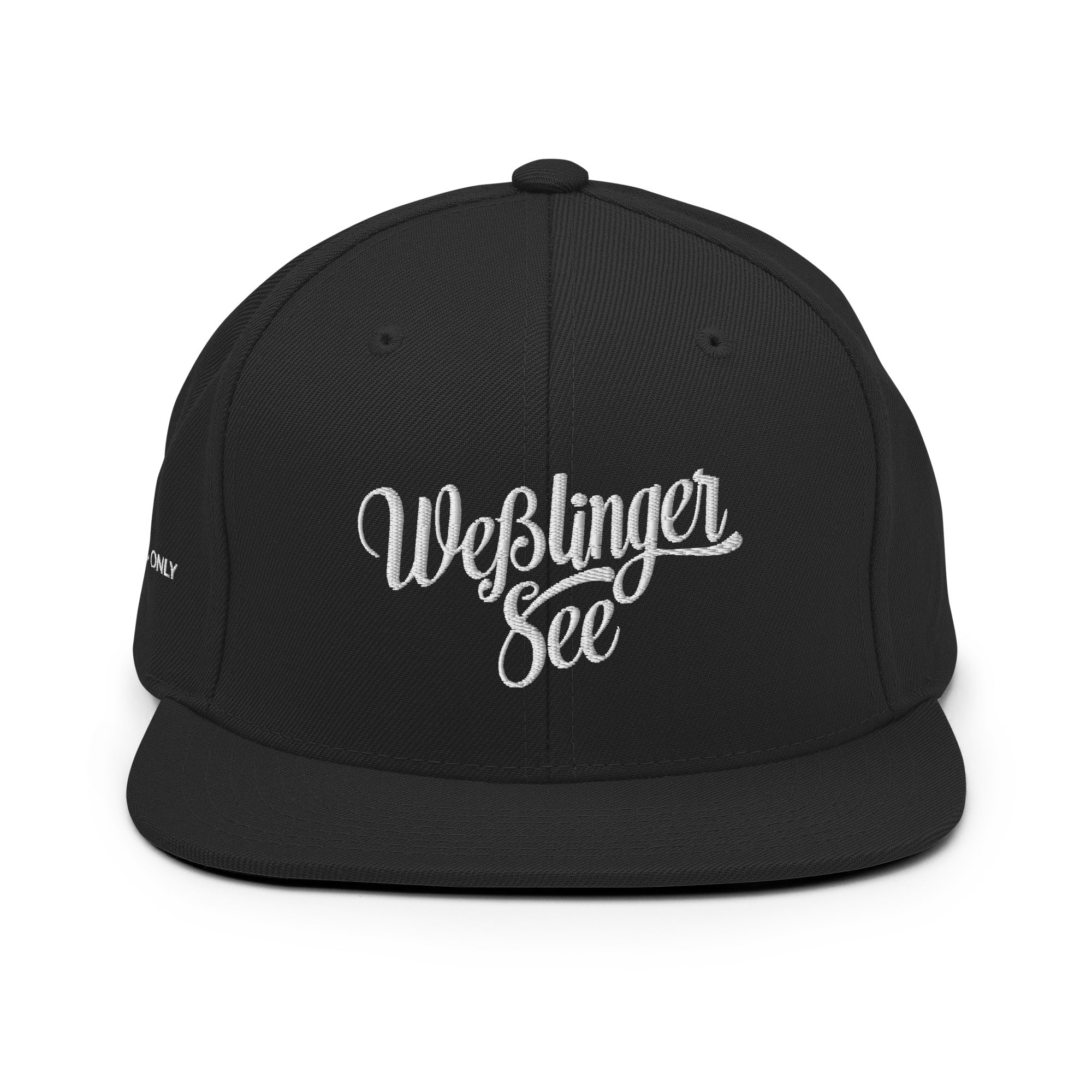 Wesslinger See Cap Schwarz – Detail Schirmunterseite grün inspiriert vom Lifestyle in München, Augsburg und Landsberg