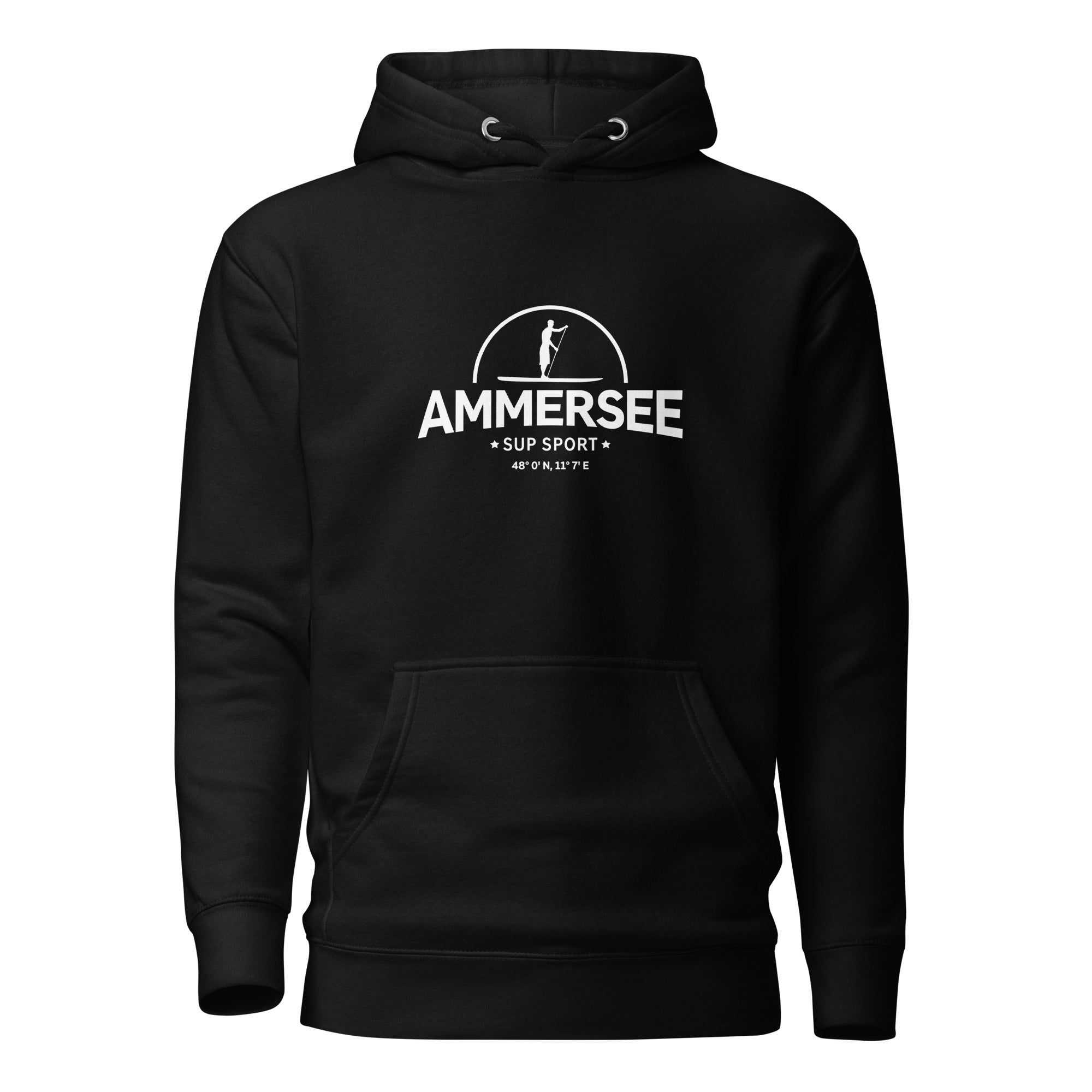 SUP Ammersee Herren Hoodie – Inspiriert vom Stand-Up-Paddling & SUP Boarden am Ammersee. Nachhaltig & perfekt für SUP