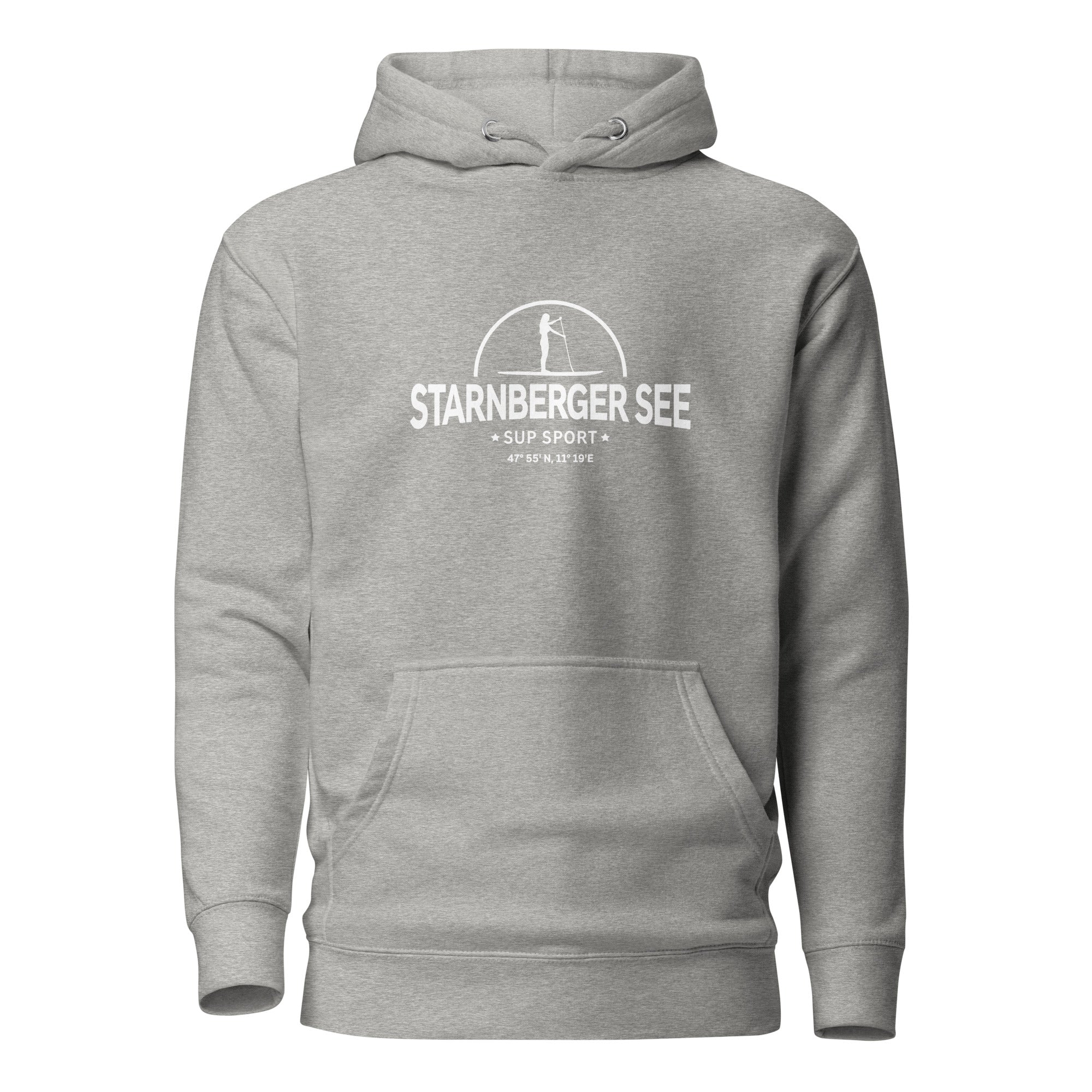 SUP Starnberger See Hoodie Damen Hellgrau – nachhaltige Streetwear inspiriert von Kempfenhausen & Percha am Ostufer des Sees
