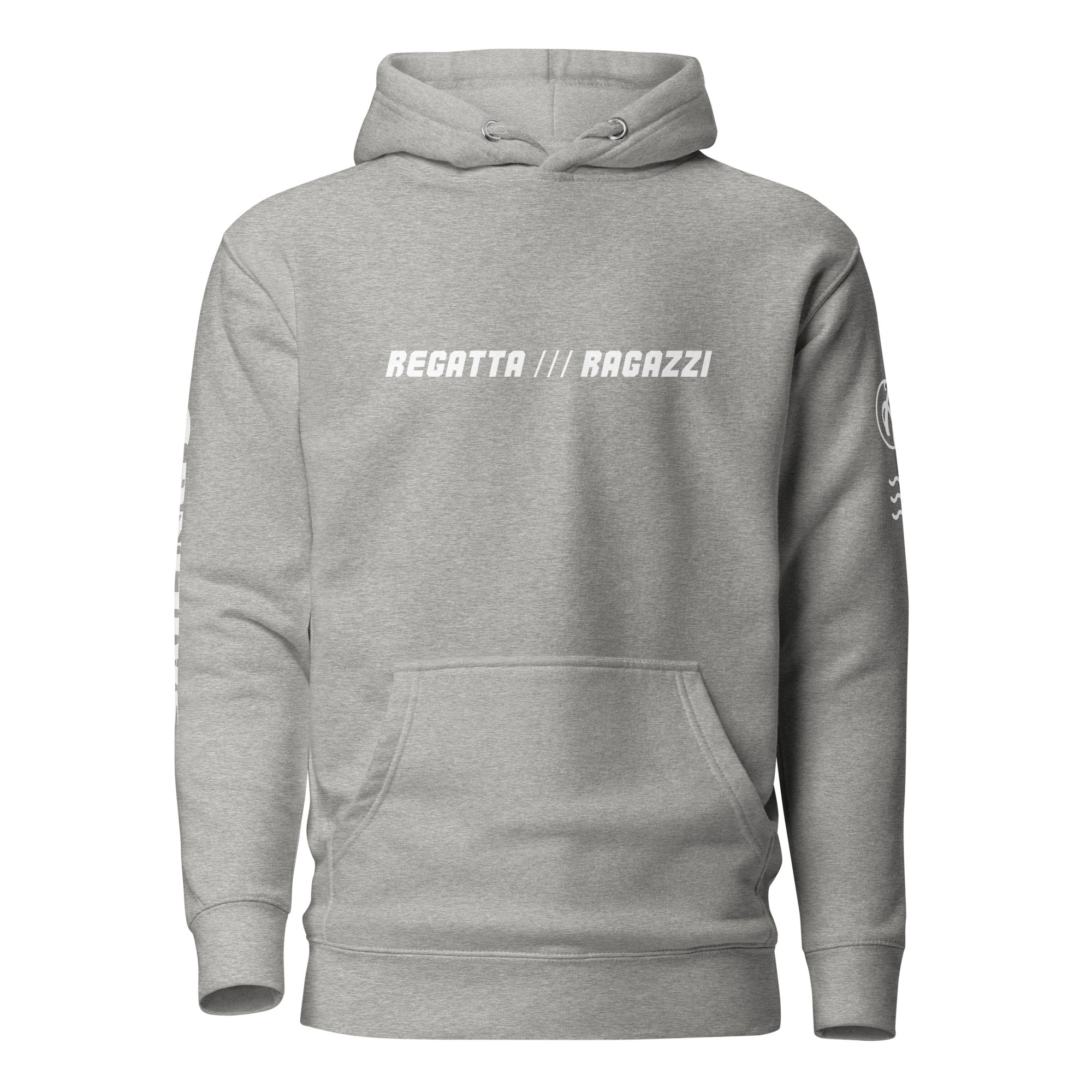Regattasegeln Hoodie Unisex, grau Rückseite – Ammersoul Streetwear inspiriert von Regatta und Segelcrew