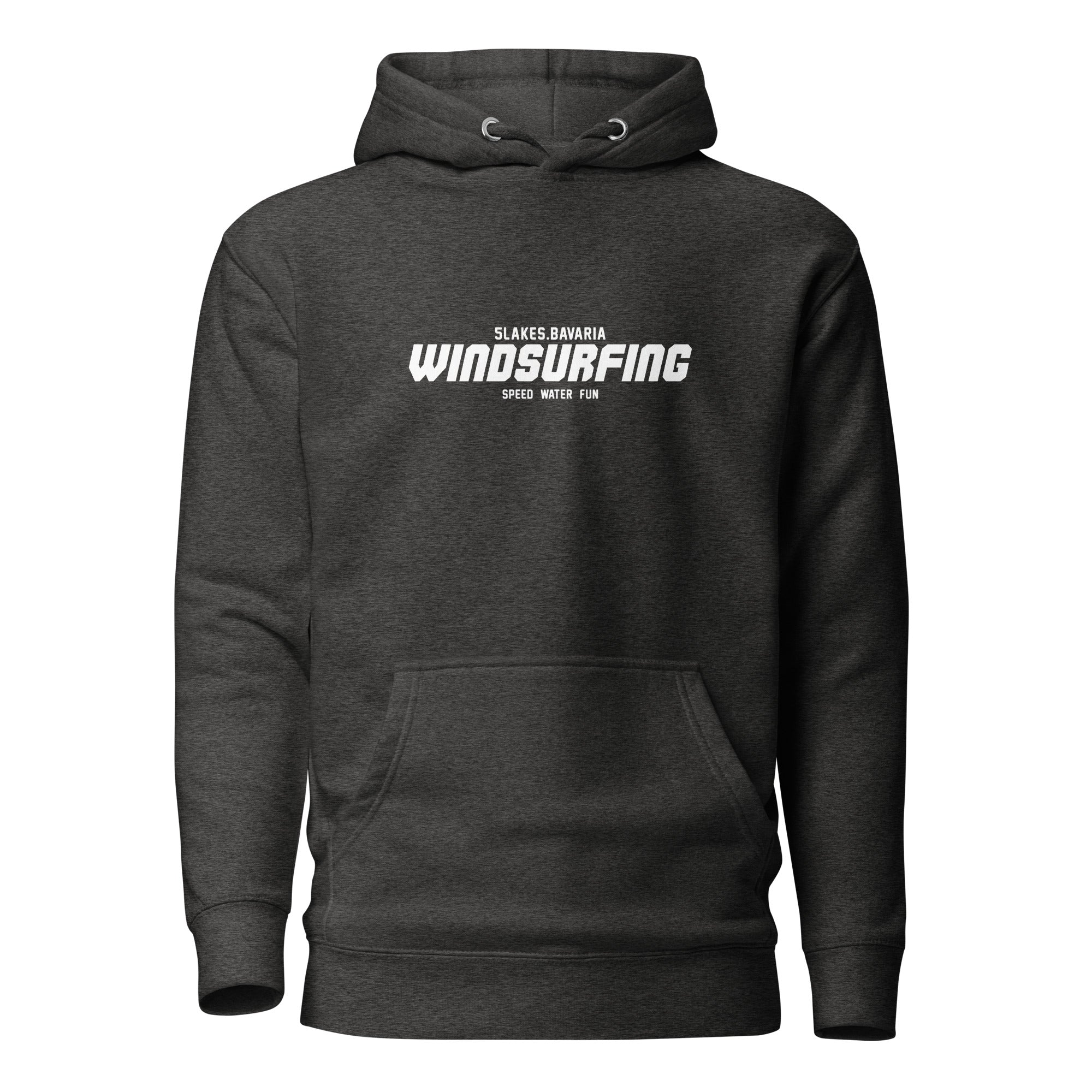 Windsurfen Hoodie Unisex – Windsurf Kapuzenpullover inspiriert vom Surfen am Ammersee, Starnberger See, Wörthsee, Pilsensee