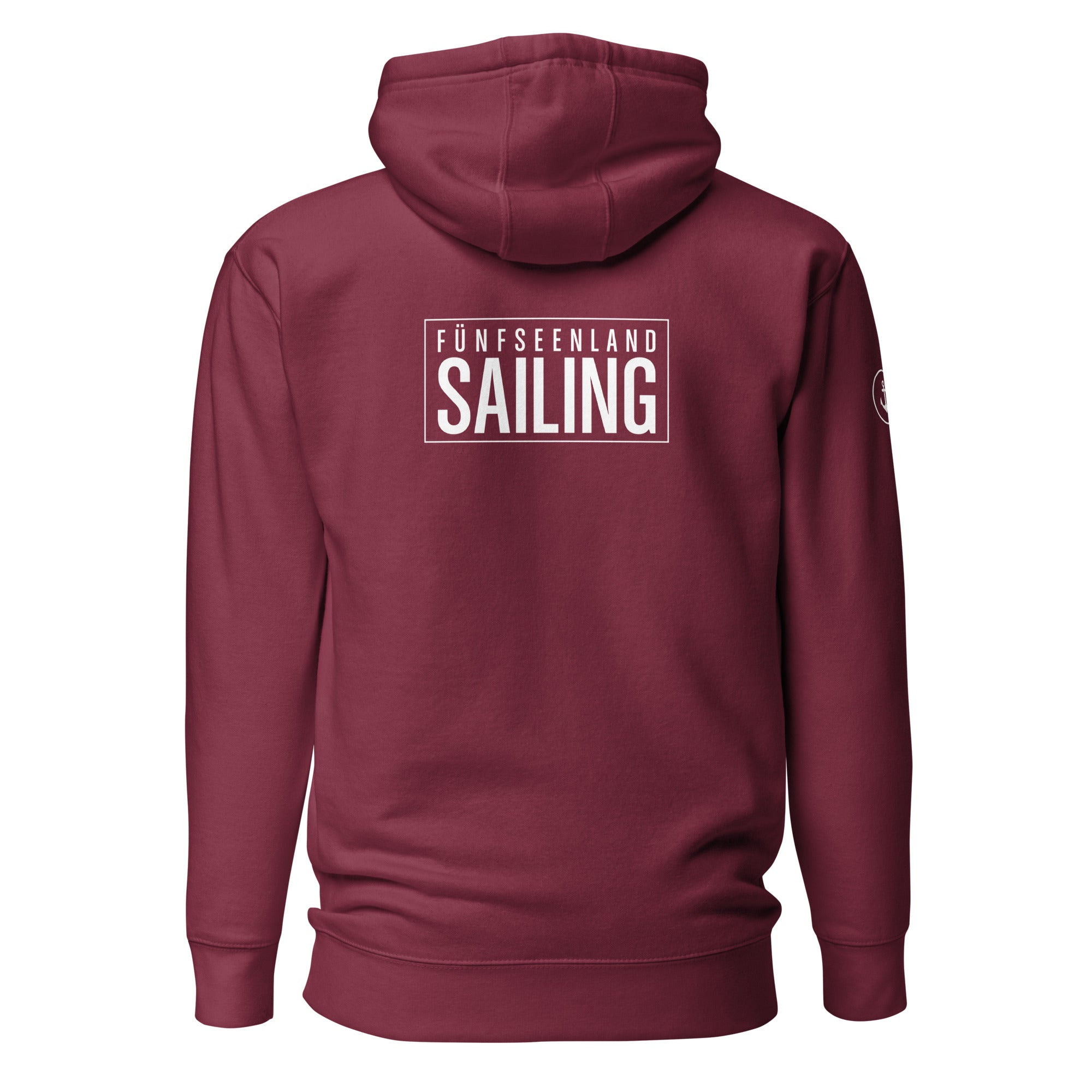 Fünfseenland Segeln Hoodie, Kapuzenpullover für Segler inspiriert vom Segeln am Ammersee, Starnberg, Pilsensee, Wörthsee