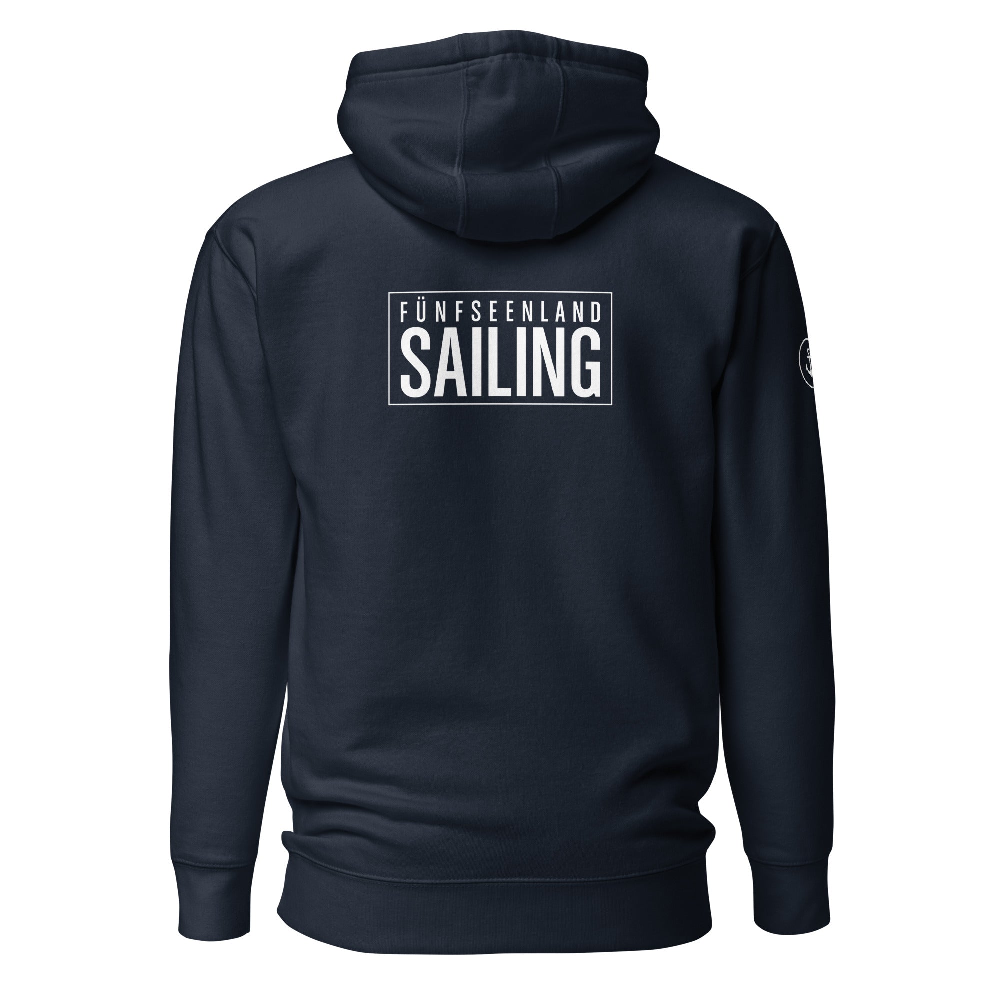 Fünfseenland Segeln Hoodie, Kapuzenpullover für Segler inspiriert vom Segeln am Ammersee, Starnberg, Pilsensee, Wörthsee