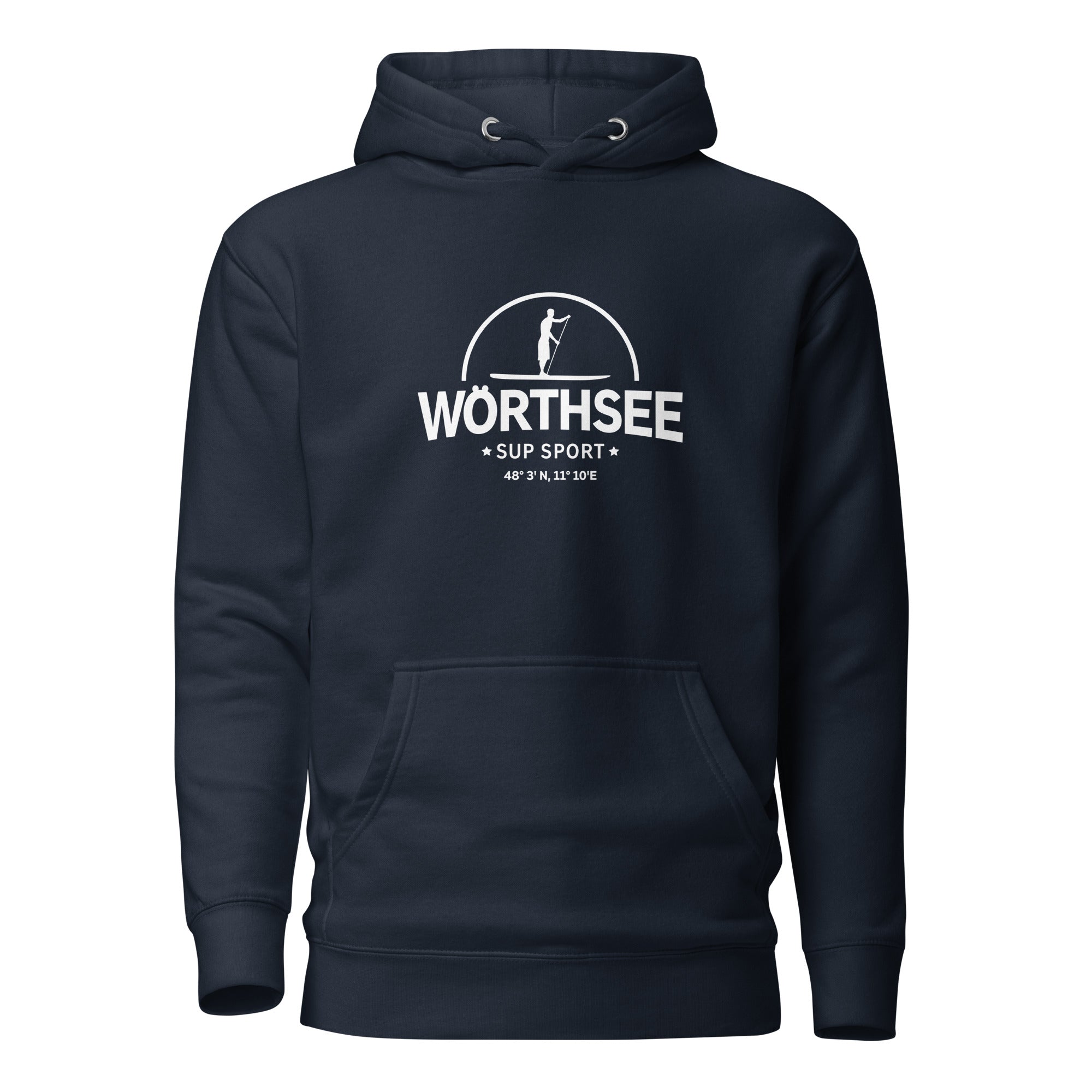 SUP Wörthsee Hoodie Herren – Stand-Up-Paddle Surfen, inspiriert vom SUP Boarden & SUP Surfen am Wörthsee & SUP in Steinebach