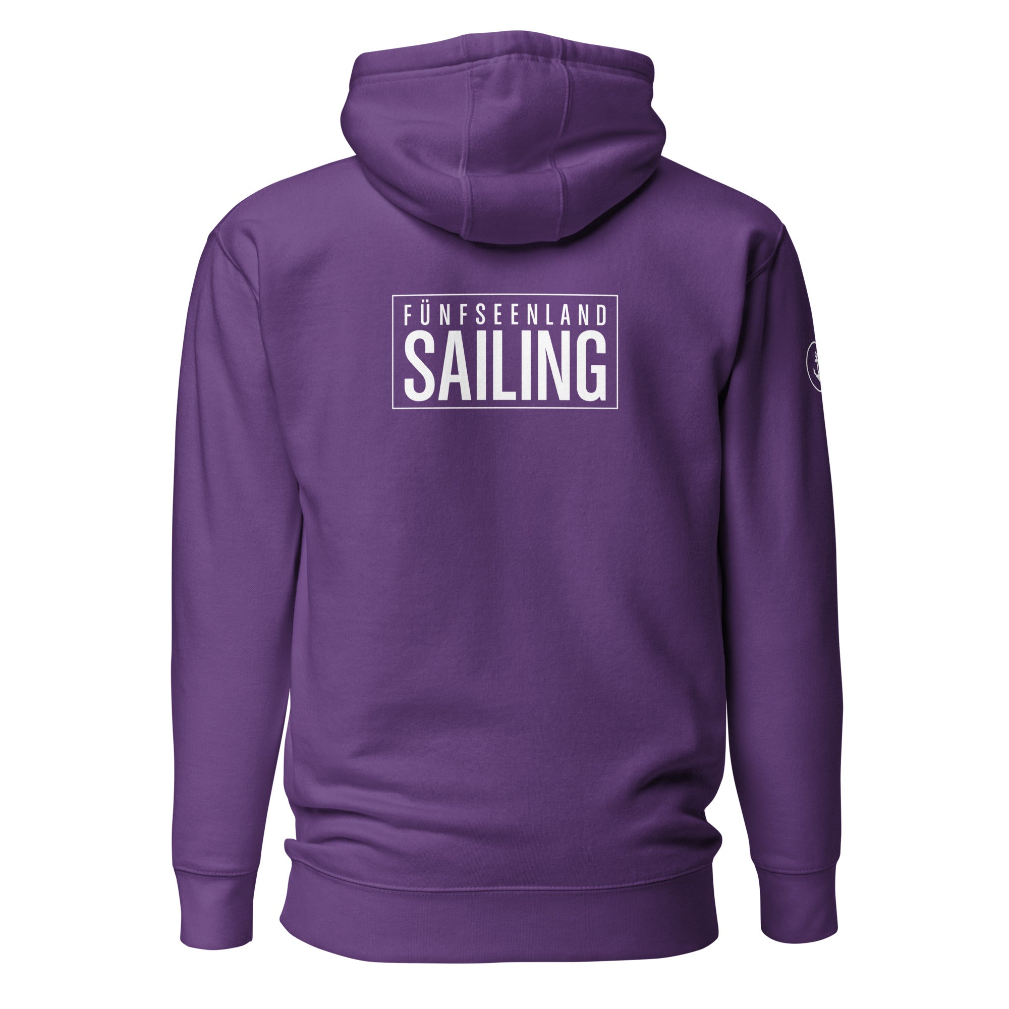 Fünfseenland Segeln Hoodie, Kapuzenpullover für Segler inspiriert vom Segeln am Ammersee, Starnberg, Pilsensee, Wörthsee