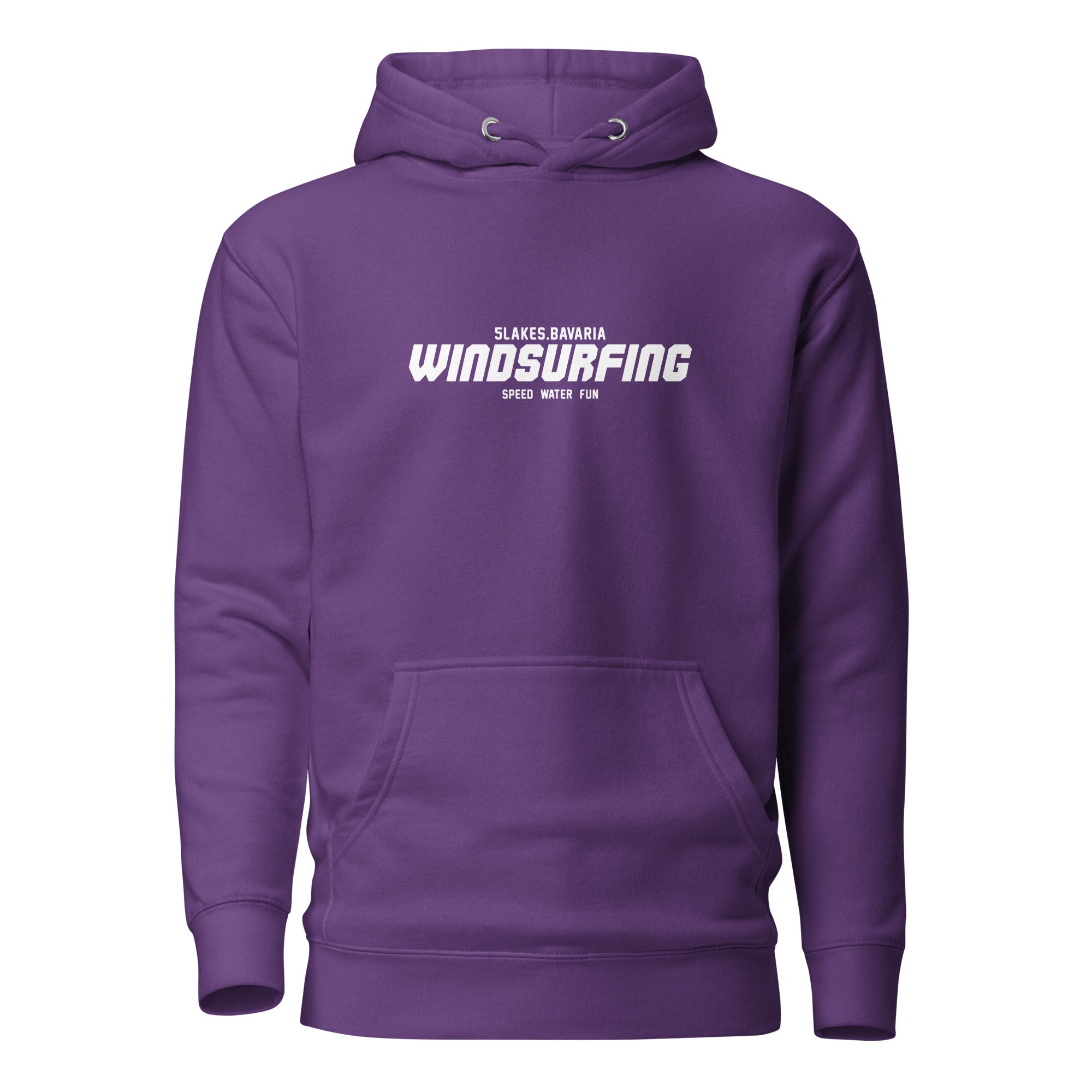 Windsurfen Hoodie Unisex – Windsurf Kapuzenpullover inspiriert vom Surfen am Ammersee, Starnberger See, Wörthsee, Pilsensee