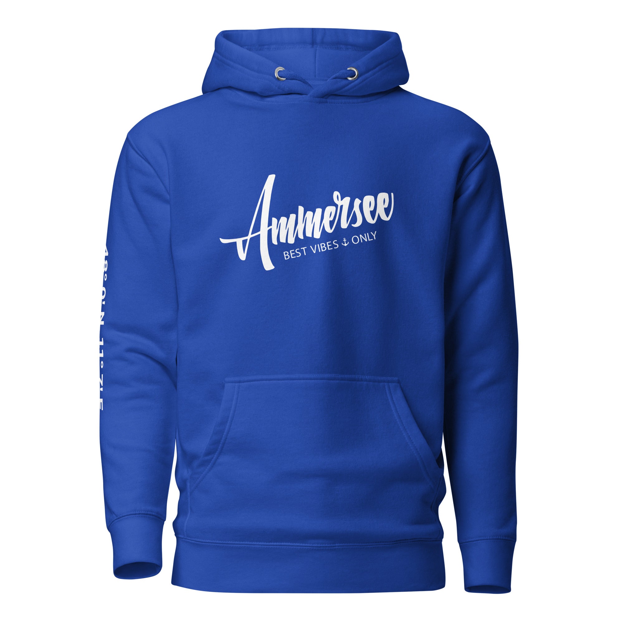 Ammersee Hoodie Unisex – Ammersee Kapuzenpullover – inspiriert vom Lebensgefühl am Ammersee im Fünfseenland.