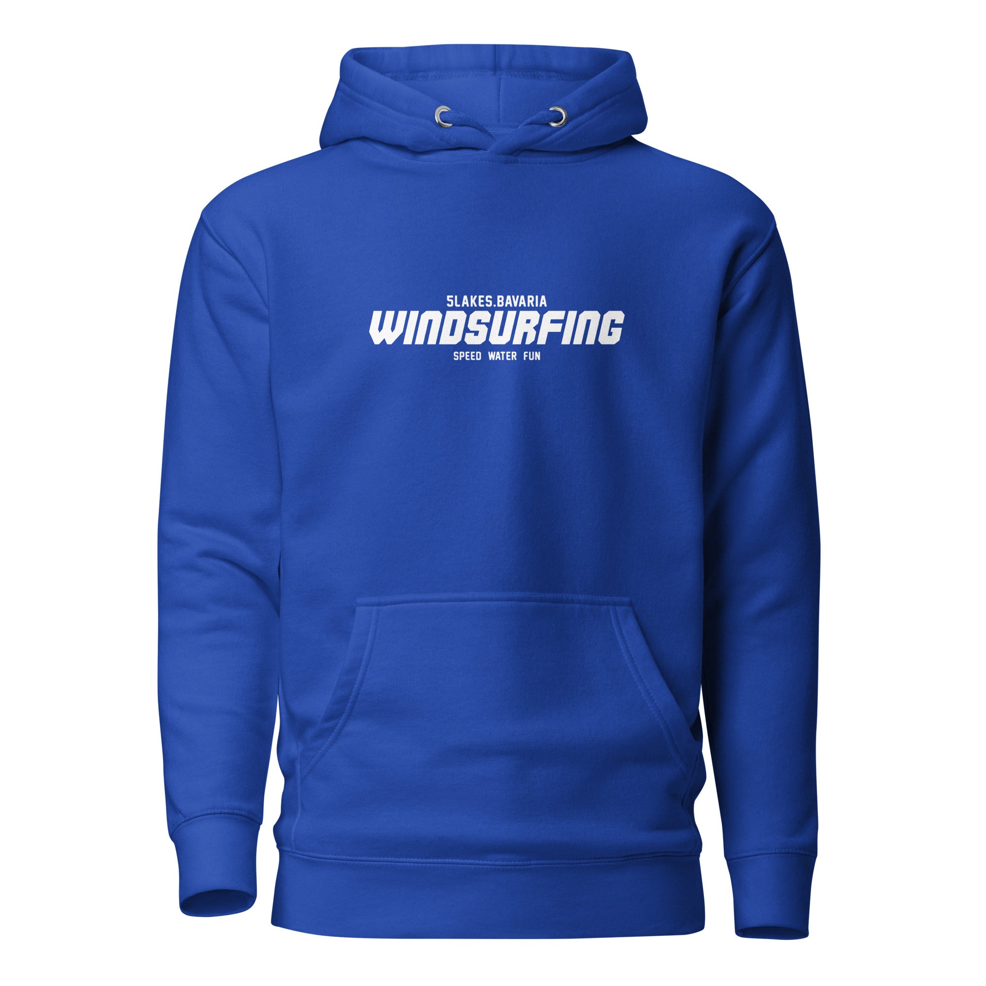 Windsurfen Hoodie Unisex – Windsurf Kapuzenpullover inspiriert vom Surfen am Ammersee, Starnberger See, Wörthsee, Pilsensee