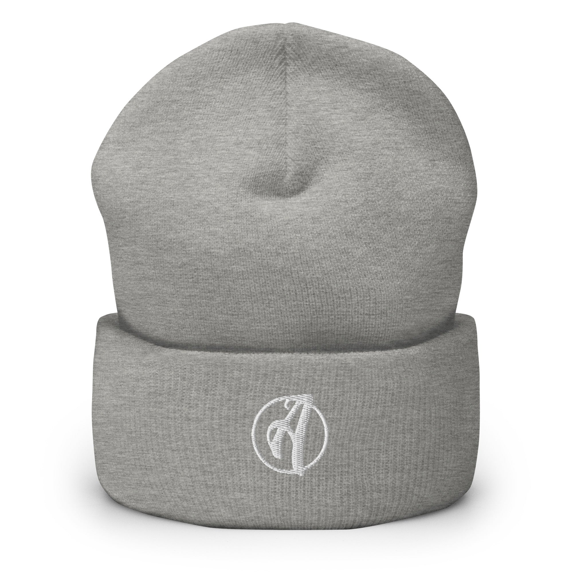 Ammersoul Mütze & Beanie "A" Grau – Herbst & Winter Mütze mit Stick-Logo inspiriert vom Ammersee & Fünfseenland Lifestyle