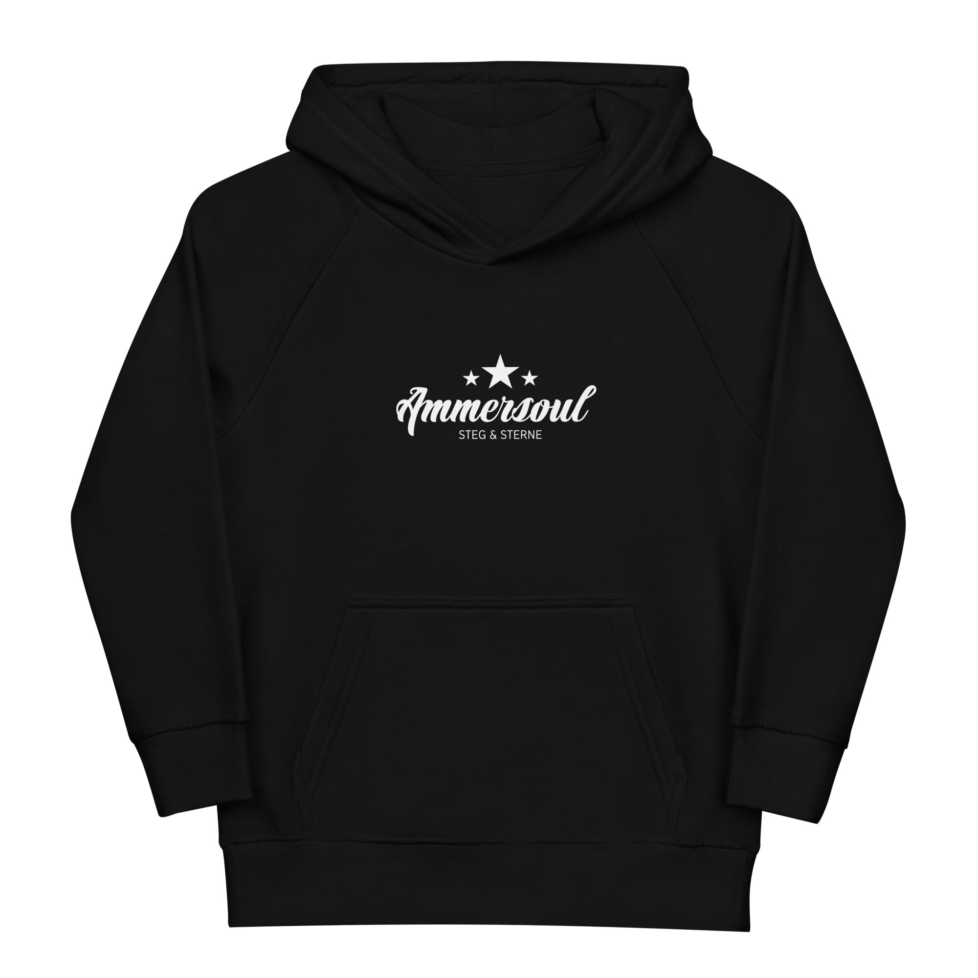 Ammersoul Kinder Hoodie, Schwarz, schwarzer Hoodie für Jungen & Mädchen, Kinder Hoodies, Ammersee Kinder Hoodies, Bayern