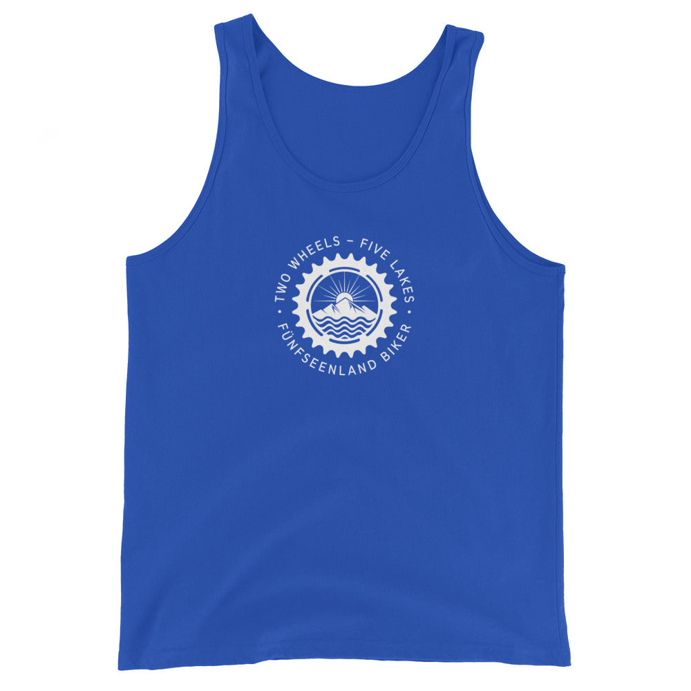 Mountainbike Tank Top Unisex, dunkelblau, navy, Mountainbike & E-Bike T-Shirt aus Breitbrunn, Eching am Ammersee & Tutzing
