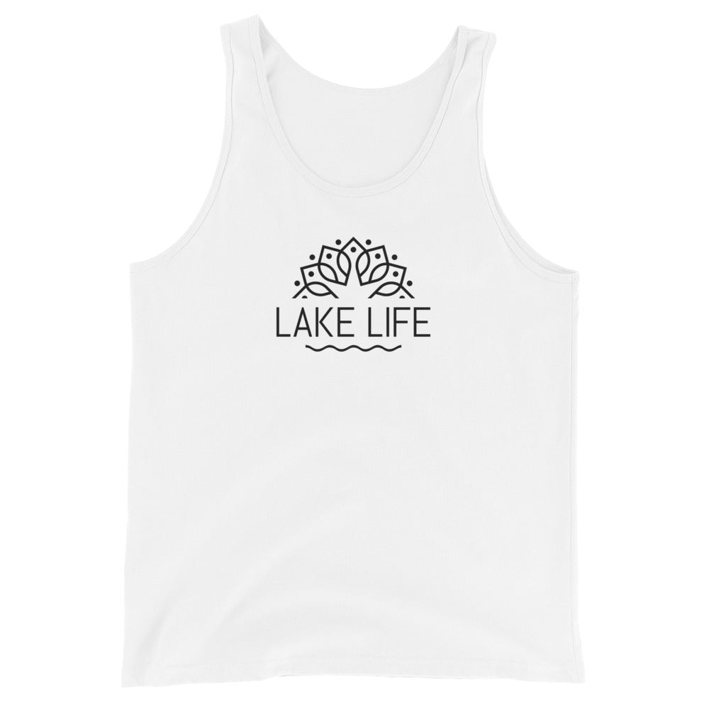 Ammersoul Lake Life Tank Top Unisex Weiß – nachhaltige Activewear inspiriert vom Ammersee & Pilsensee im Fünfseenland