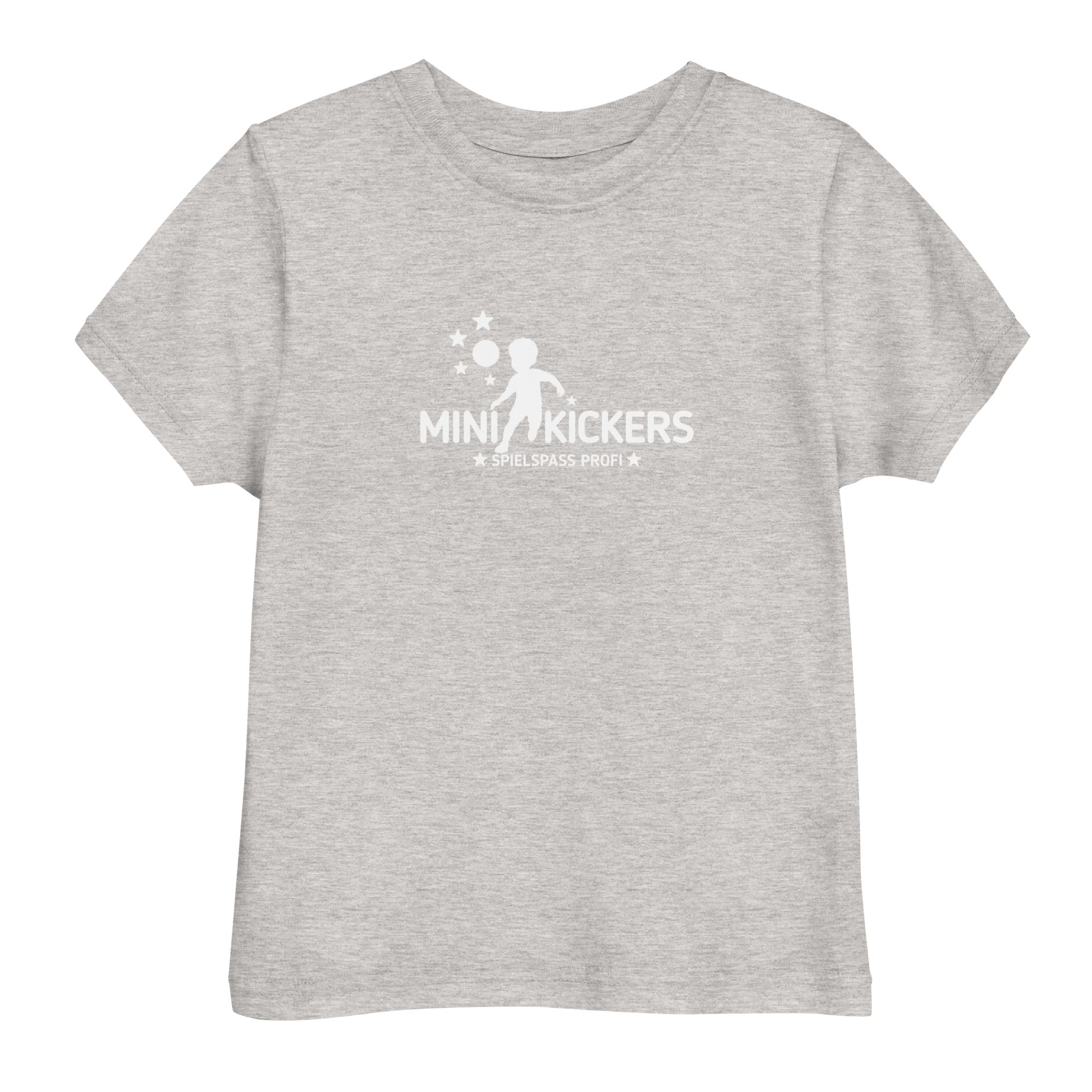 Fußball Kinder T-Shirt | MINI KICKERS | Mittelgrau (Heather Grau) | Ammersoul Streetwear & Mode | Frontansicht
