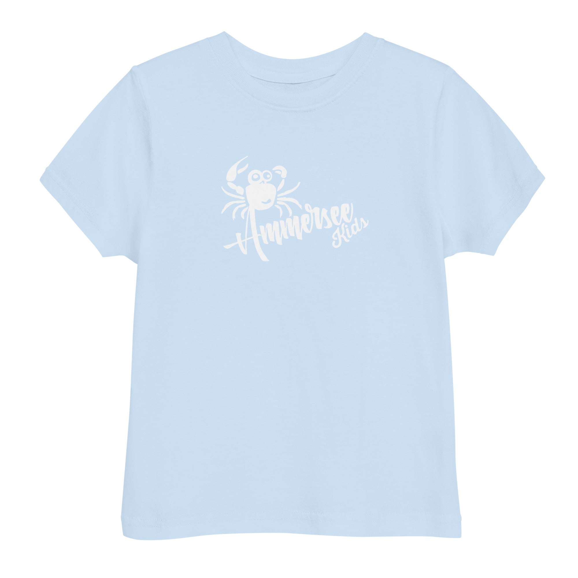Ammersee Kinder T-Shirt Unisex – Krabbe | Hellblau | Fünfseenland Lifestyle, Streetwear & Kinder Freizeit in Bayern