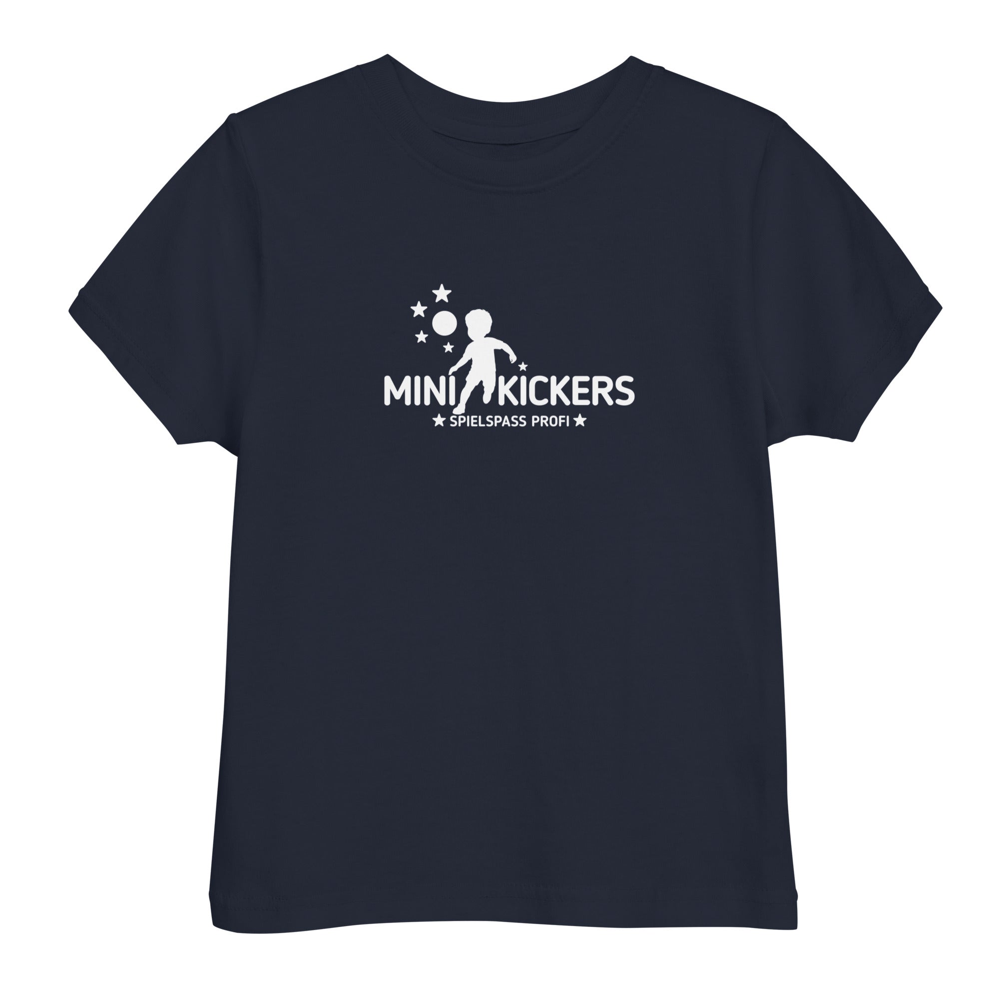 Fußball Kinder T-Shirt | MINI KICKERS | Dunkelblau (French Navy) | Ammersoul Streetwear & Mode | Frontansicht