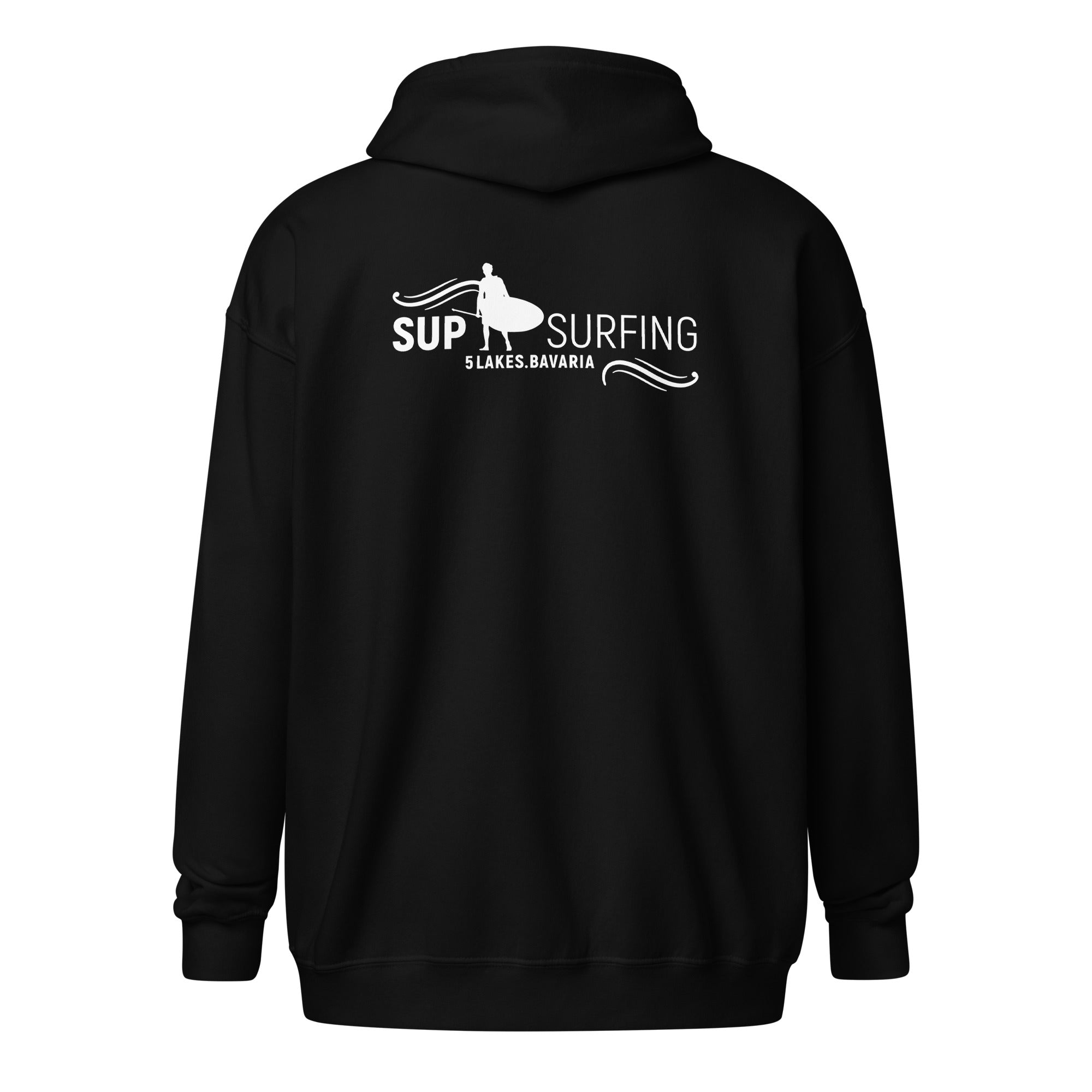 SUP Boarden Zipper Hoodie Unisex – Fünfseenland inspiriert vom SUP am Ammersee, Starnberger See, Wörthsee, Pilsensee, Weßling