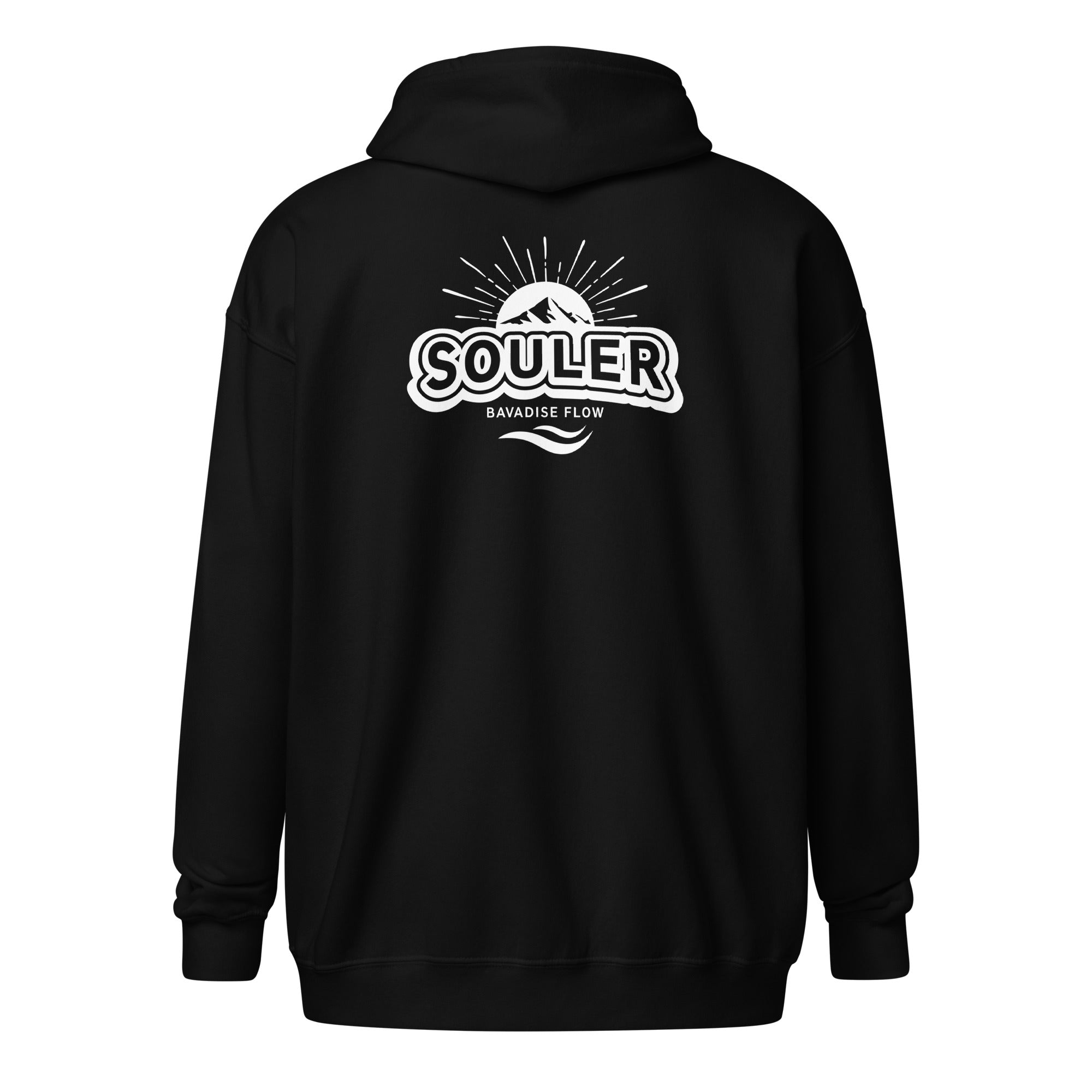 Souler Zipper Hoodie Unisex Schwarz – Streetwear inspiriert von Tutzing & Feldafing am Starnberger See