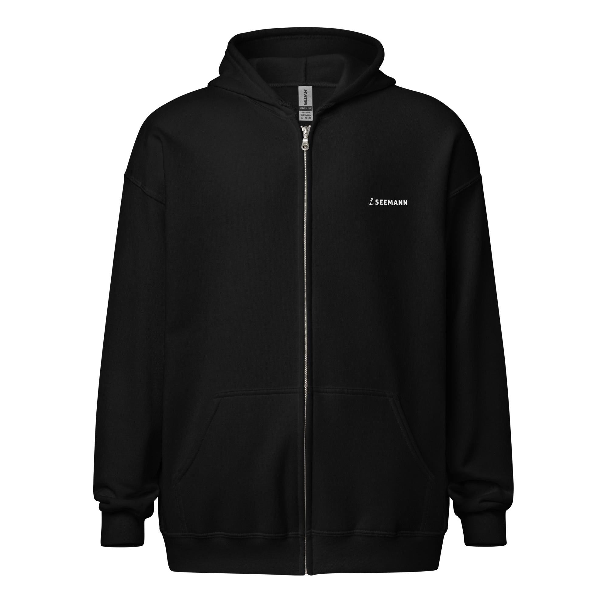 Seemann Zipper Hoodie Herren Schwarz – Streetwear inspiriert von Ammersee & Dießen im Fünfseenland bei Landsberg