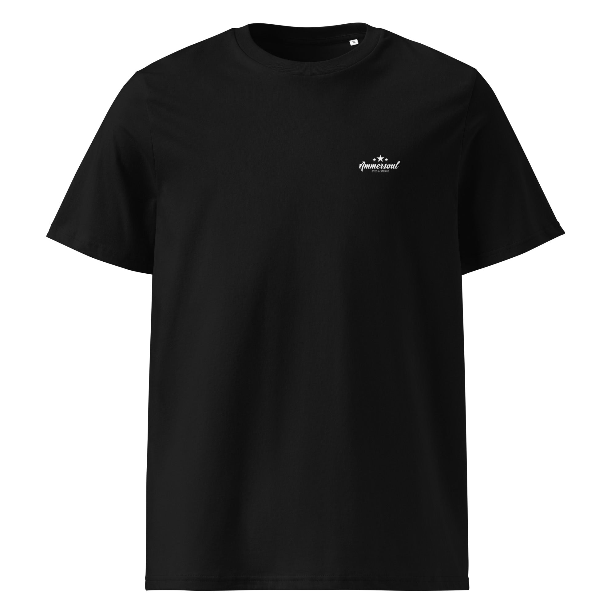 Schwimmen T-Shirt Unisex Schwarz Seitenansicht – nachhaltige Streetwear inspiriert vom Starnberger See & Fünfseenland