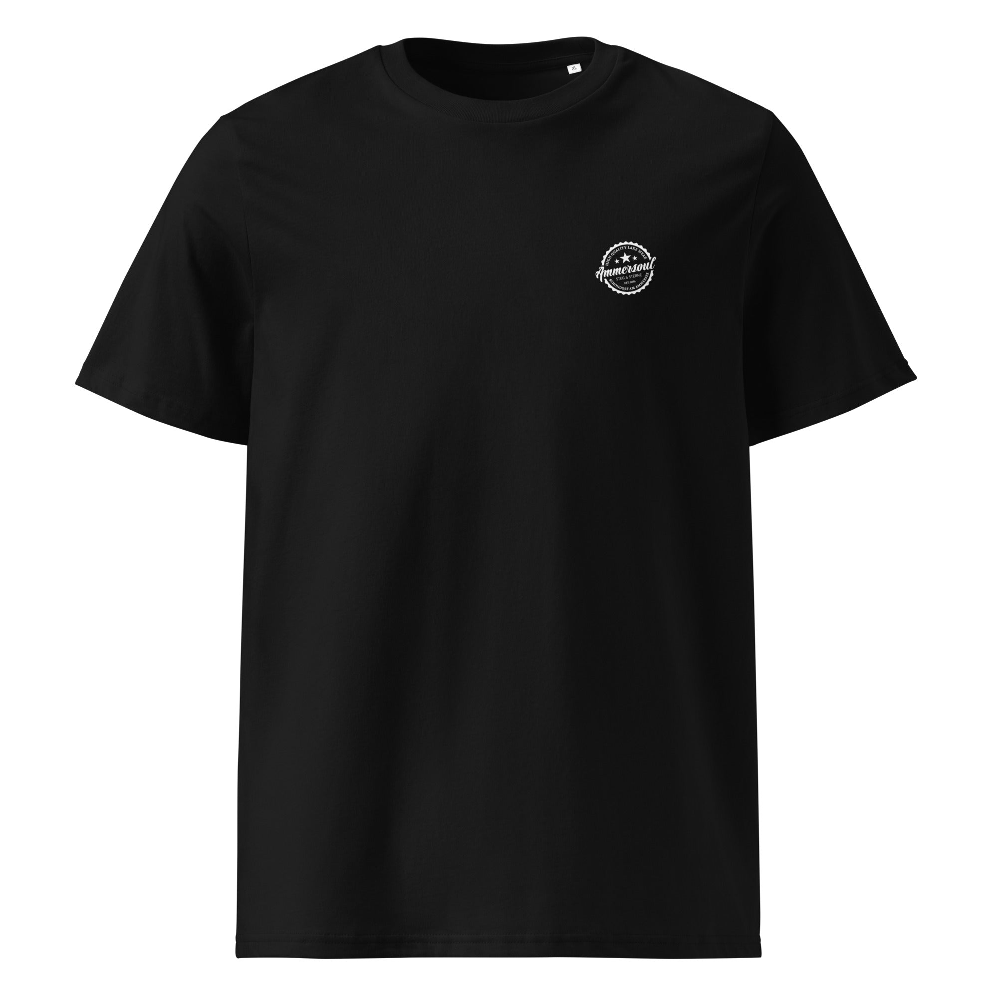 Ammersoul T-Shirt Unisex Schwarz Klassiker Vorderseite – Streetwear inspiriert vom Ammersee, Bayern