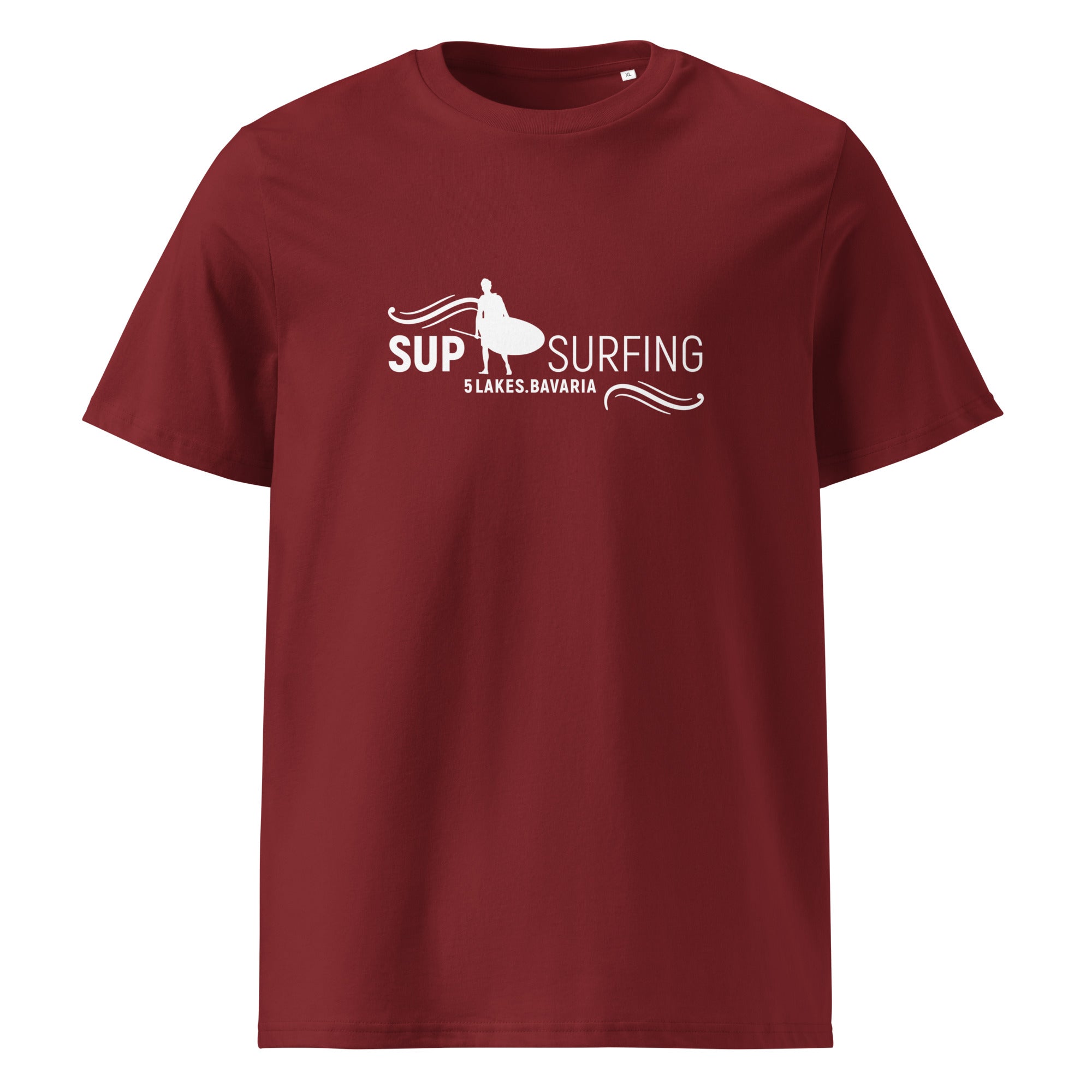 SUP Surfing T-Shirt Unisex, Front, Stand-Up-Paddle Boarden inspiriert vom SUP Boarden in Herrsching & Dießen am Ammersee