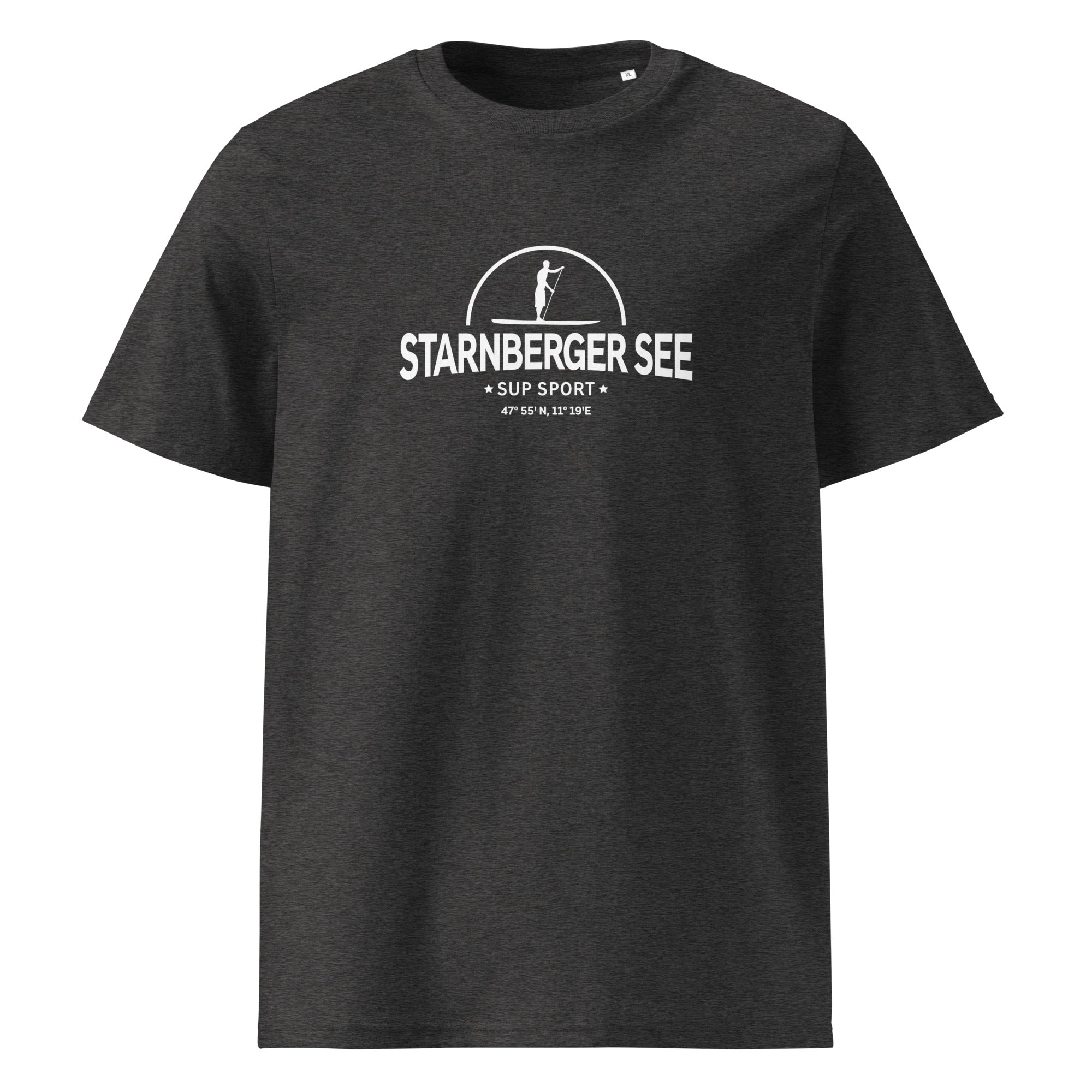 Starnberger See SUP T-Shirt Herren Anthrazit – nachhaltige Streetwear inspiriert vom Starnberger See & Feldafing in Bayern
