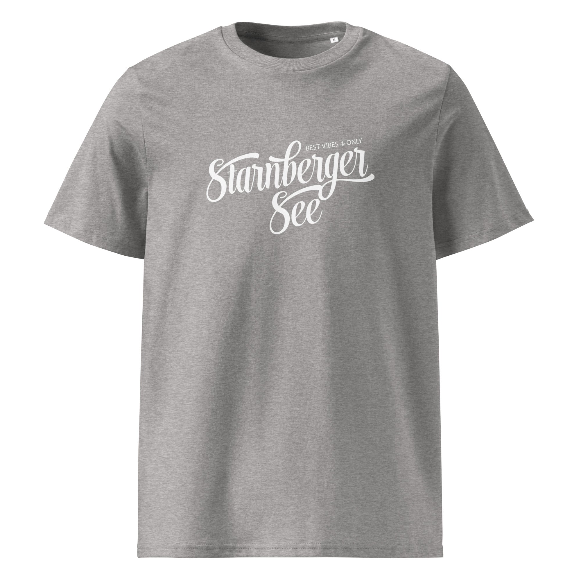 Starnberger See Unisex T-Shirt Hellgrau, stylische See Shirts & See Mode aus Starnberg & Percha im Fünfseenland bei München