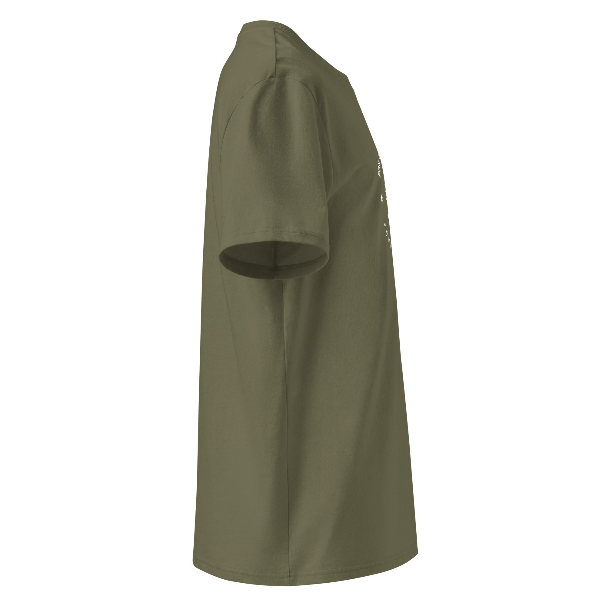 Unisex Foilsurfen T-Shirt, Olive grün, Seite,