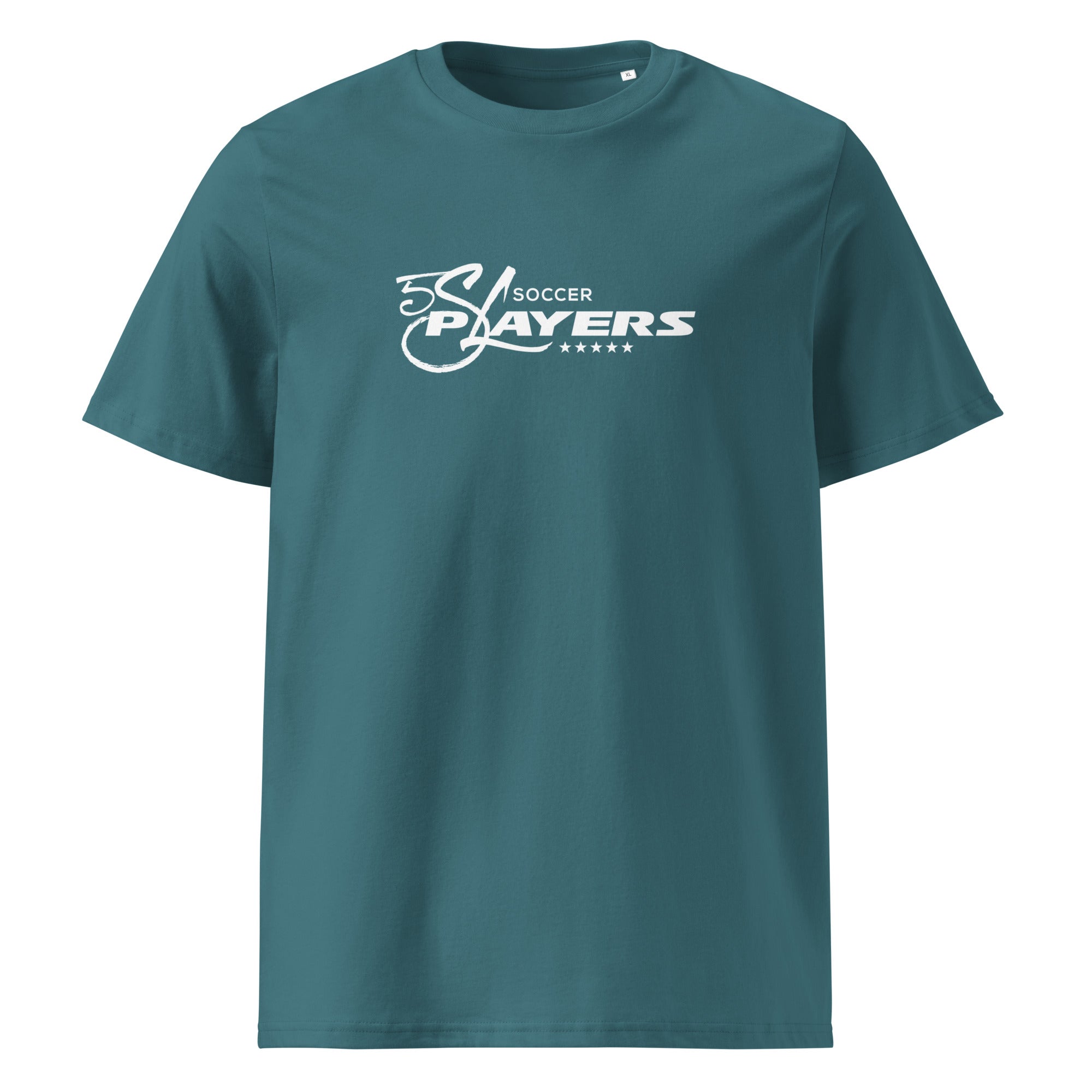 Fußball Unisex T-Shirt – 5SL Soccer Players, Türkis, Front, inspiriert vom Fußball in Hechendorf & Seefeld