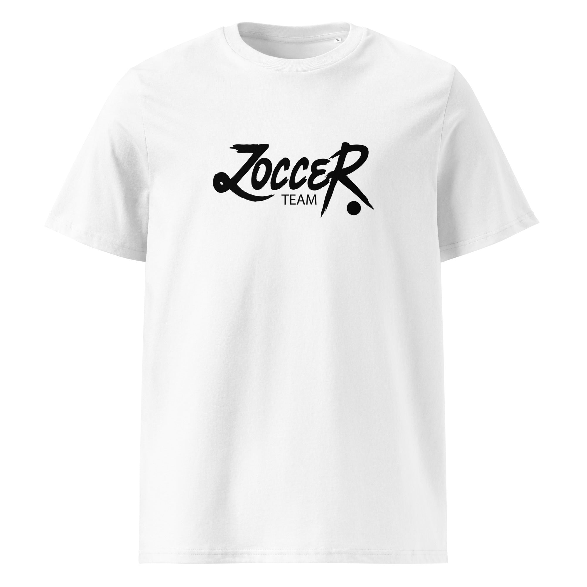 Fußball T-Shirt Unisex | ZOCCER TEAM | Weiß | Ammersoul Streetwear & Mode | Frontansicht
