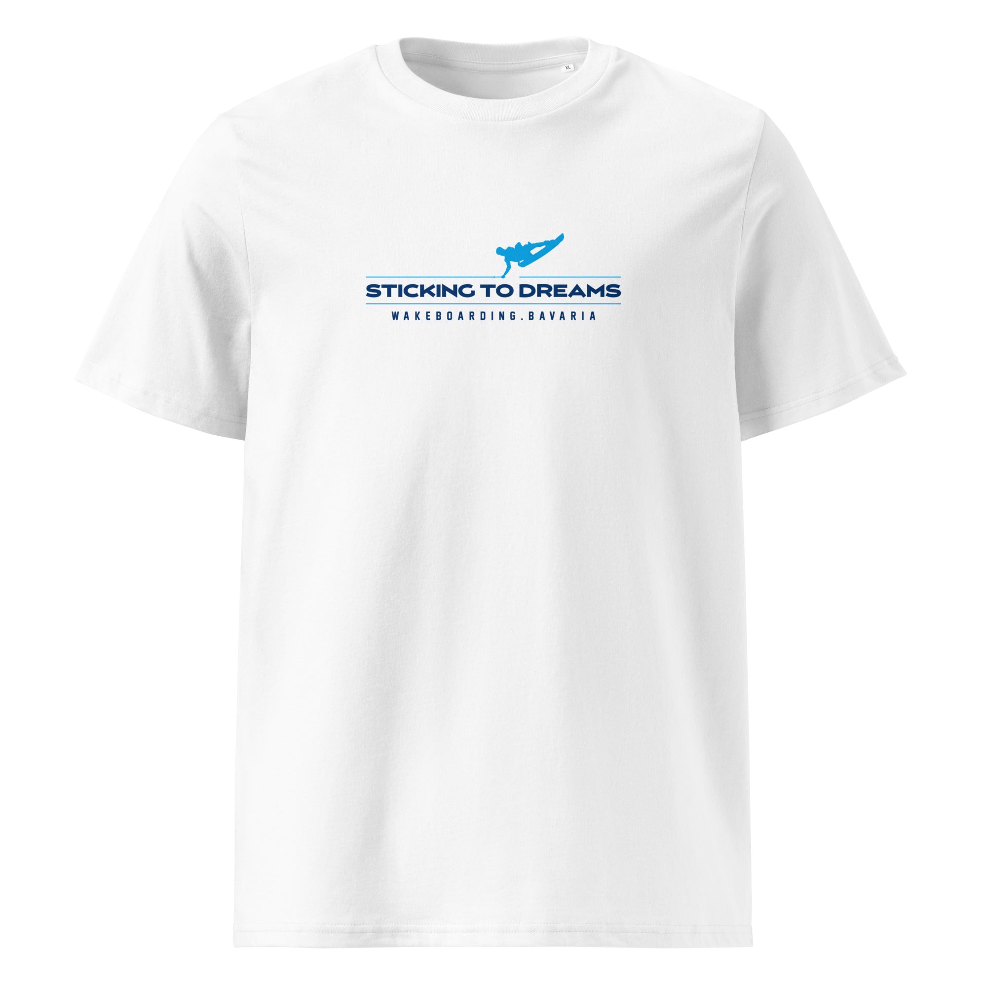 Wakeboarden T-Shirt Unisex – Sticking to Dreams Wakeboarding inspiriert vom Wakeboard am Ammersee, Starnberger See, Wörthsee