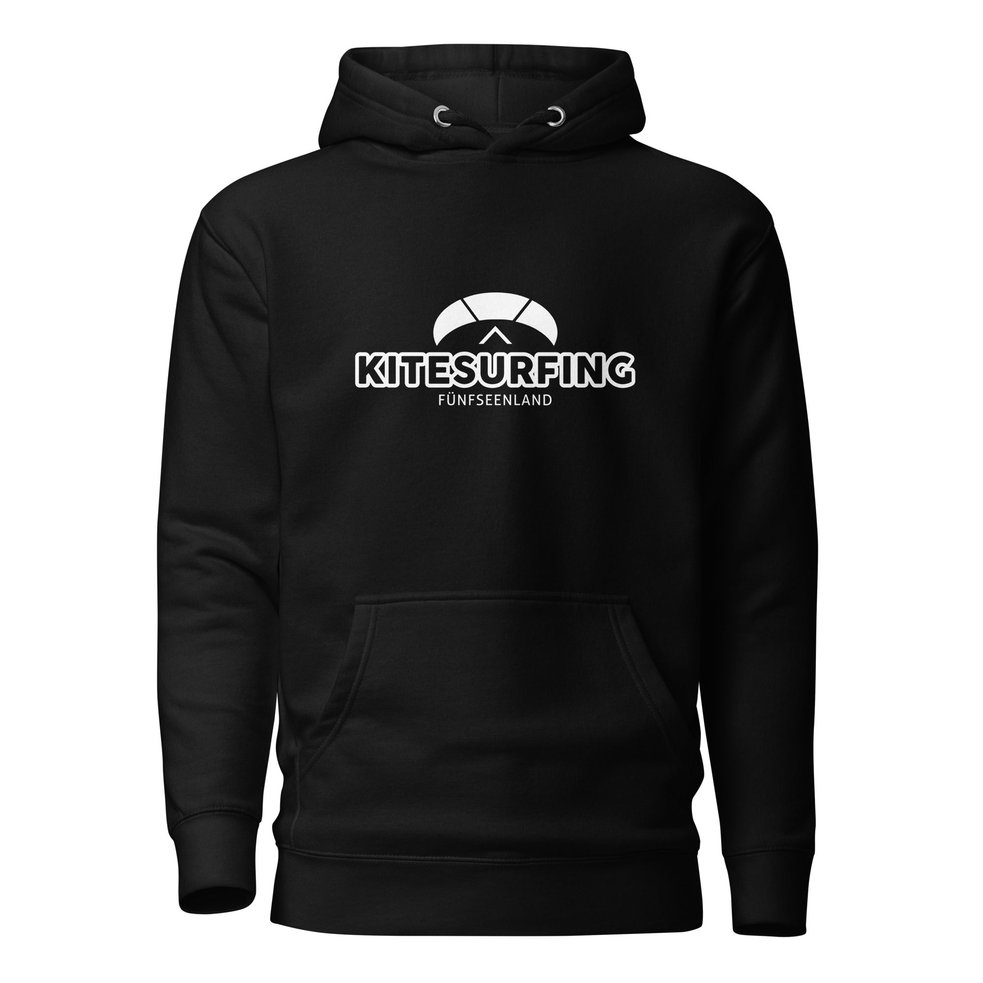 Kitesurfen Hoodie Unisex – Kite Boarden inspiriert vom Kiten, Kite Surfen am Ammersee, Starnberger See, Wörthsee & Pilsensee