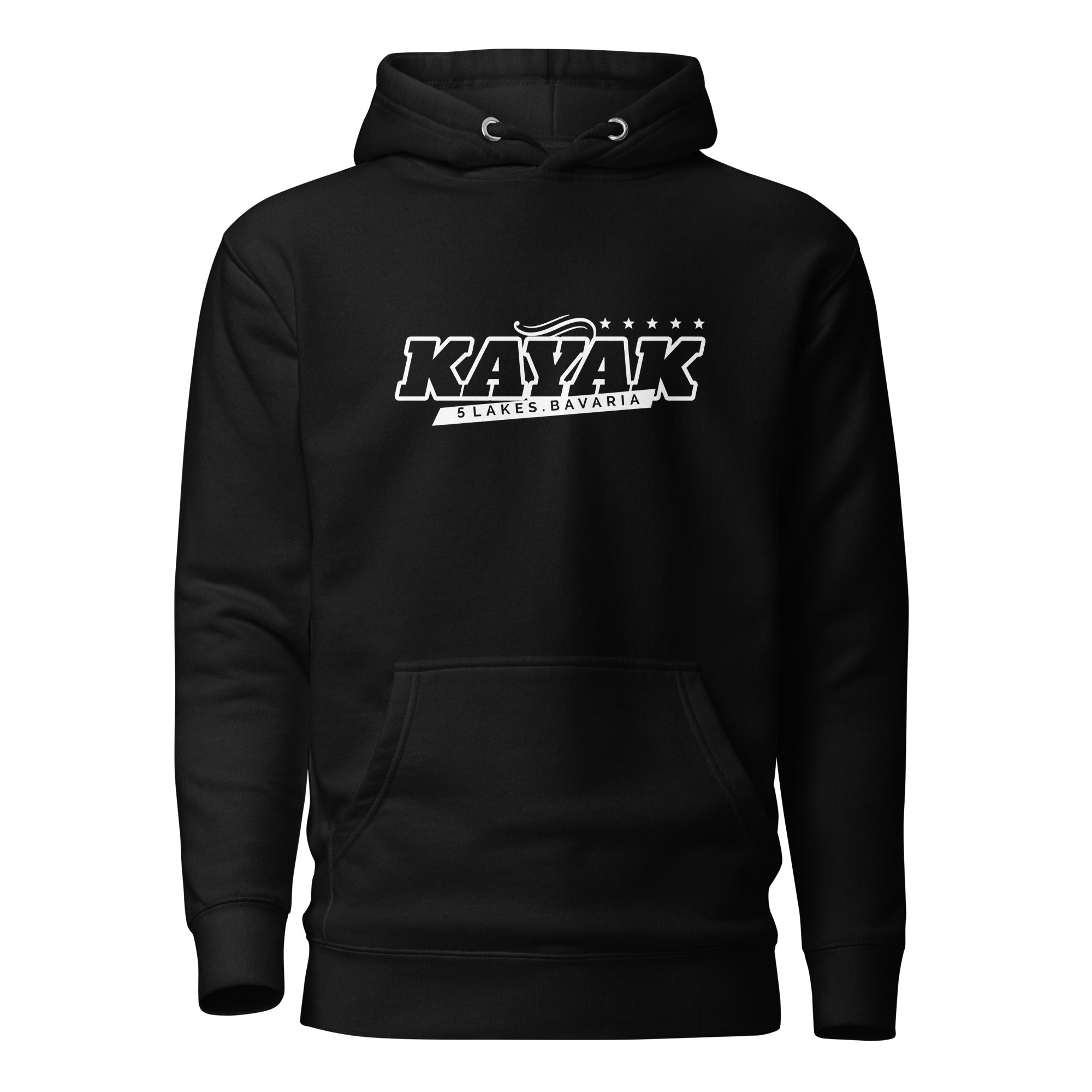 Kayak Hoodie Unisex – Kayaking Fünfseenland, inspiriert vom Kayak fahren am Ammersee, Starnberger See, Wörthsee, Pilsensee