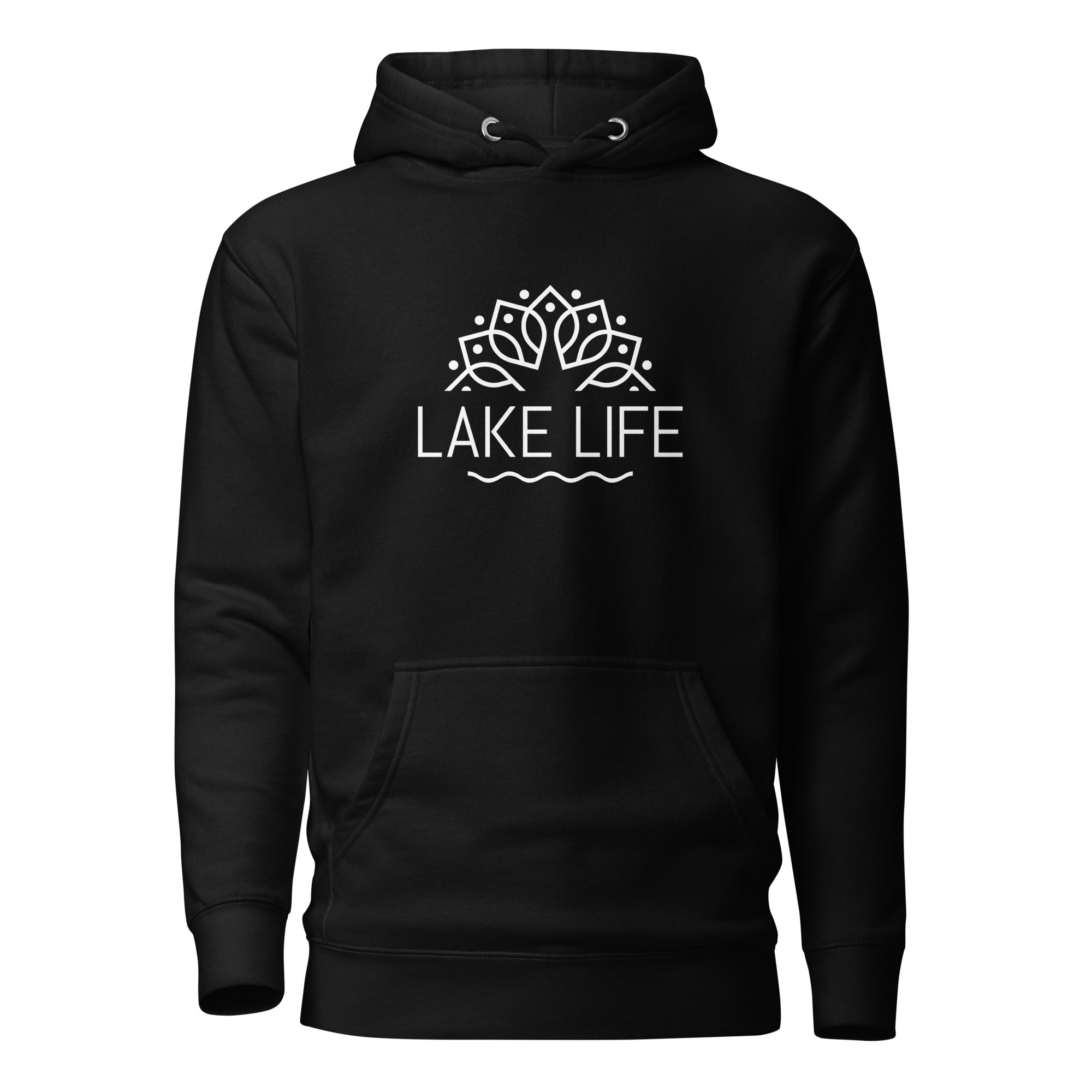 Ammersoul Lake Life Hoodie Unisex Schwarz – nachhaltige Streetwear inspiriert vom Ammersee & Fünfseenland in Bayern
