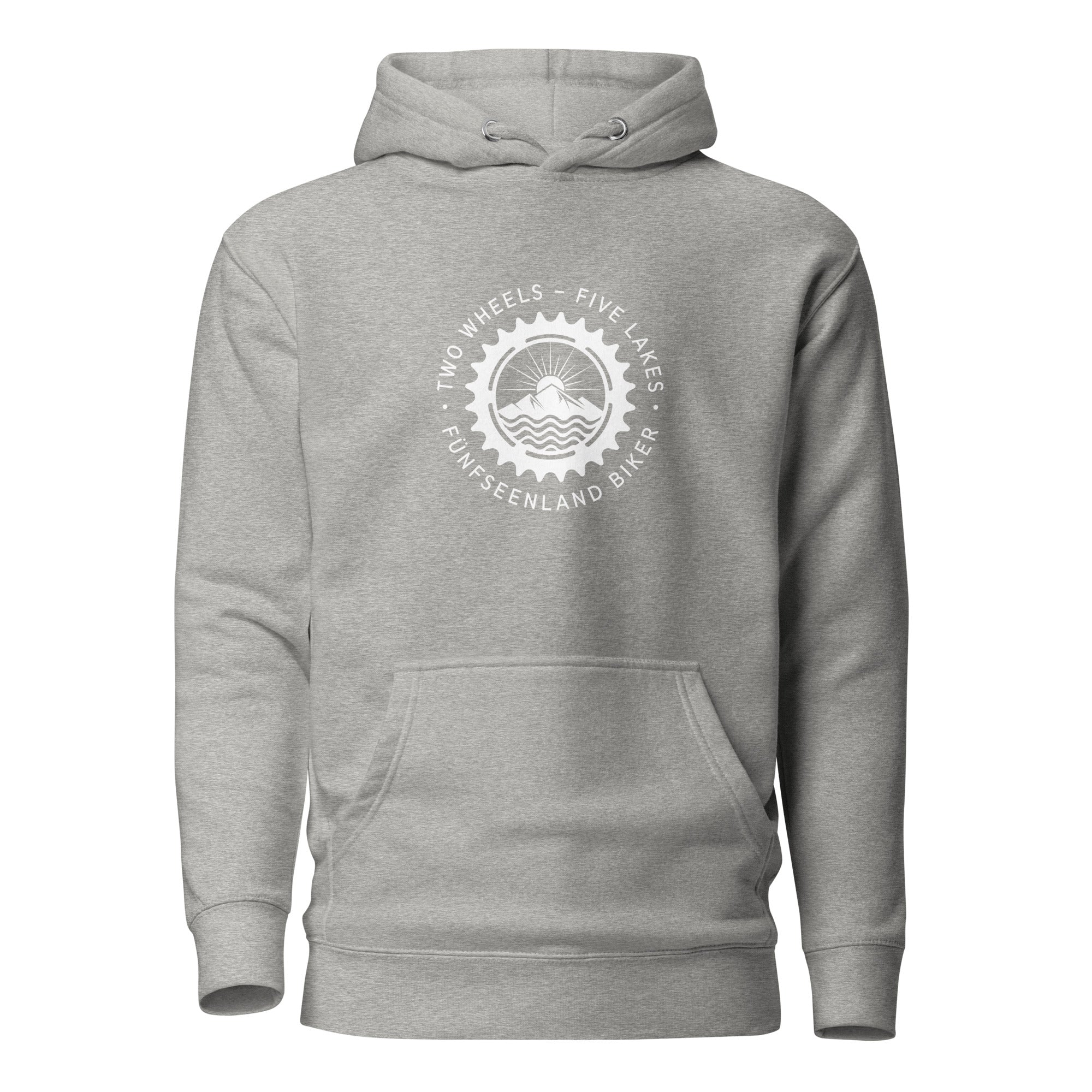 Mountainbike Hoodie Unisex, inspiriert vom Bike & E-Bike Touren am Ammersee, Starnberger See, Wörthsee, Pilsensee, Weßling