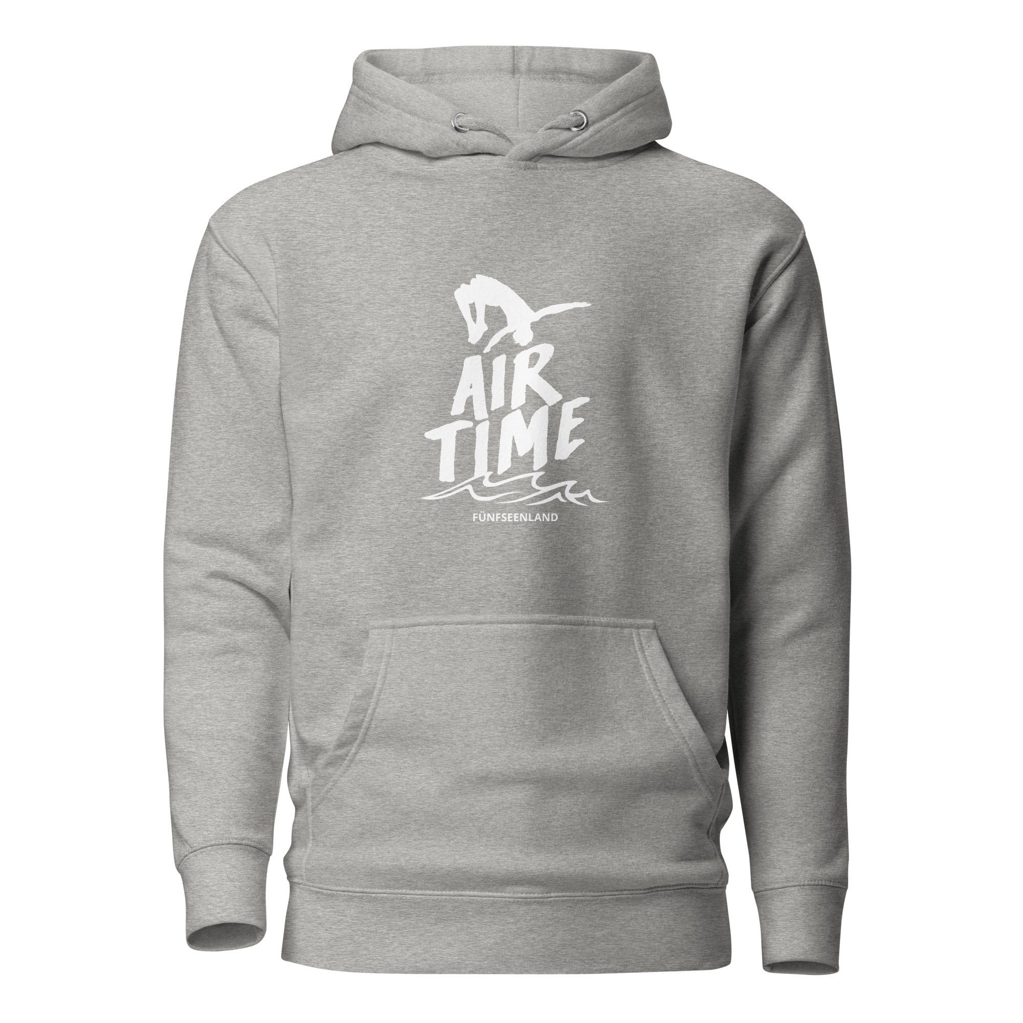 Dive & Jump Hoodie Unisex – Air Time, inspiriert vom Ammersee, Starnberger See, Wörthsee, Pilsensee, Weßlinger See in Bayern