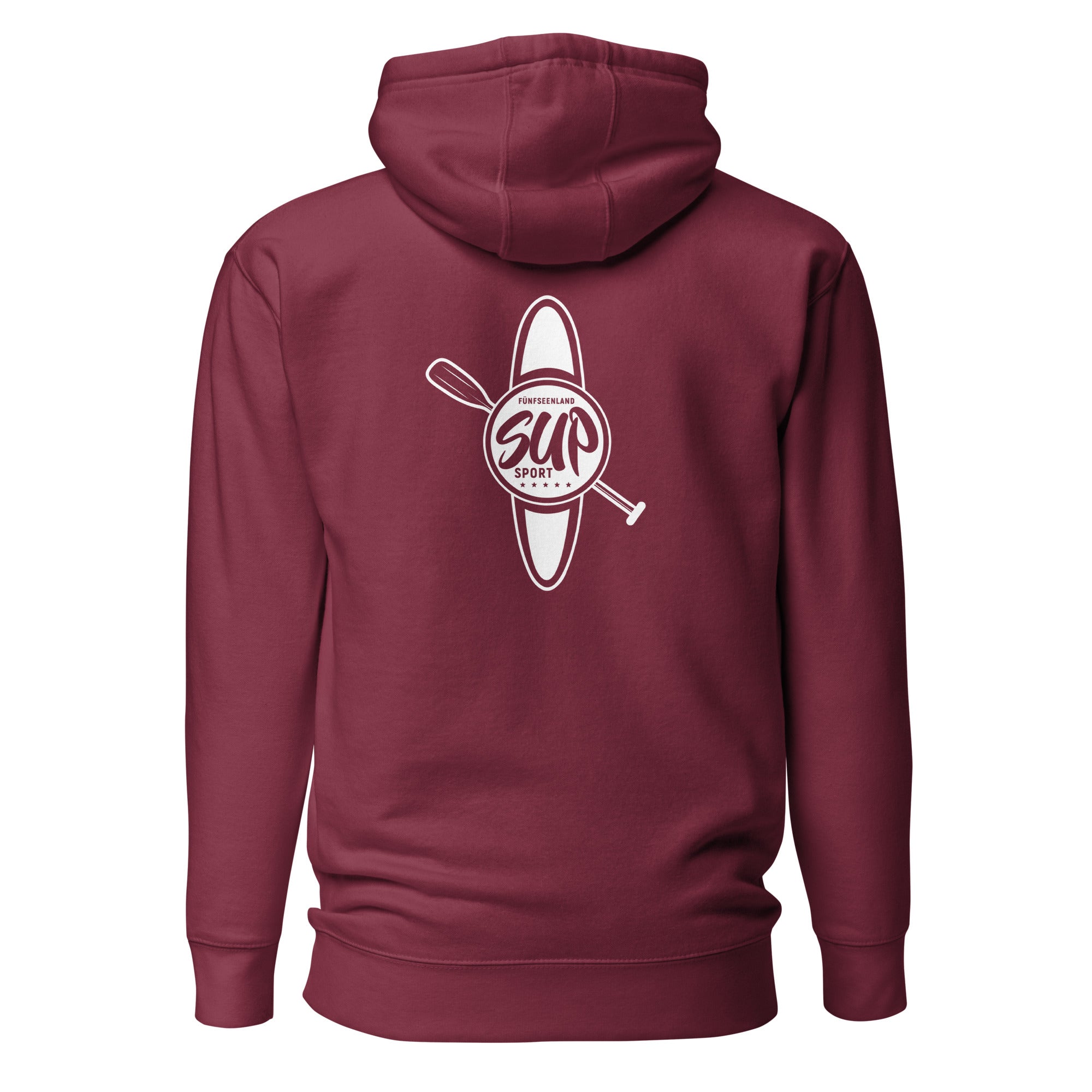 SUP Hoodie Unisex – Stand-Up-Paddling inspiriert vom SUP am Ammersee, Starnberger See, Wörthsee, Pilsensee, Weßlinger See