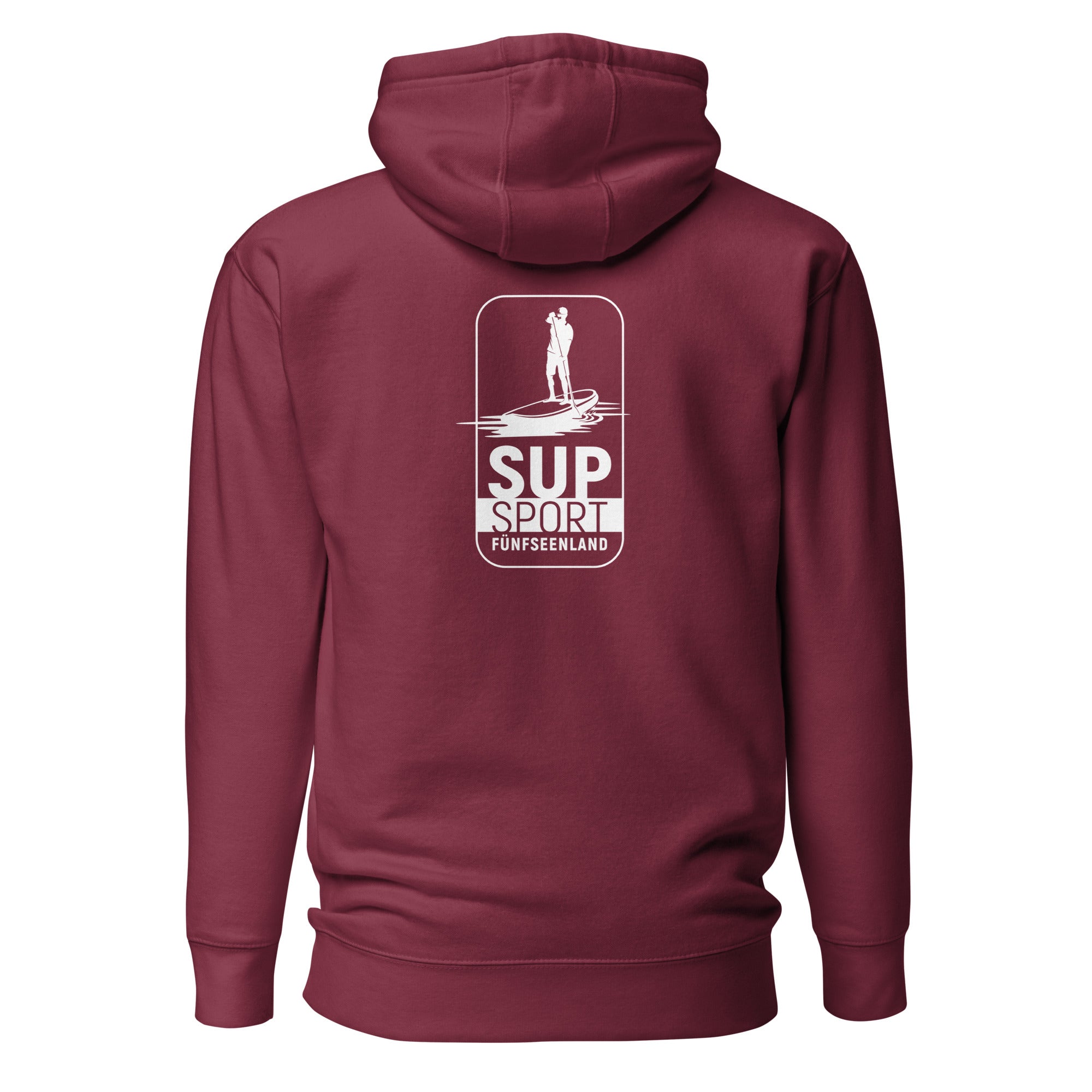 SUP Boarden Fünfseenland Hoodie inspiriert vom Stand-Up-Paddling am Ammersee, Starnberger See, Wörthsee, Pilsensee, Weßling