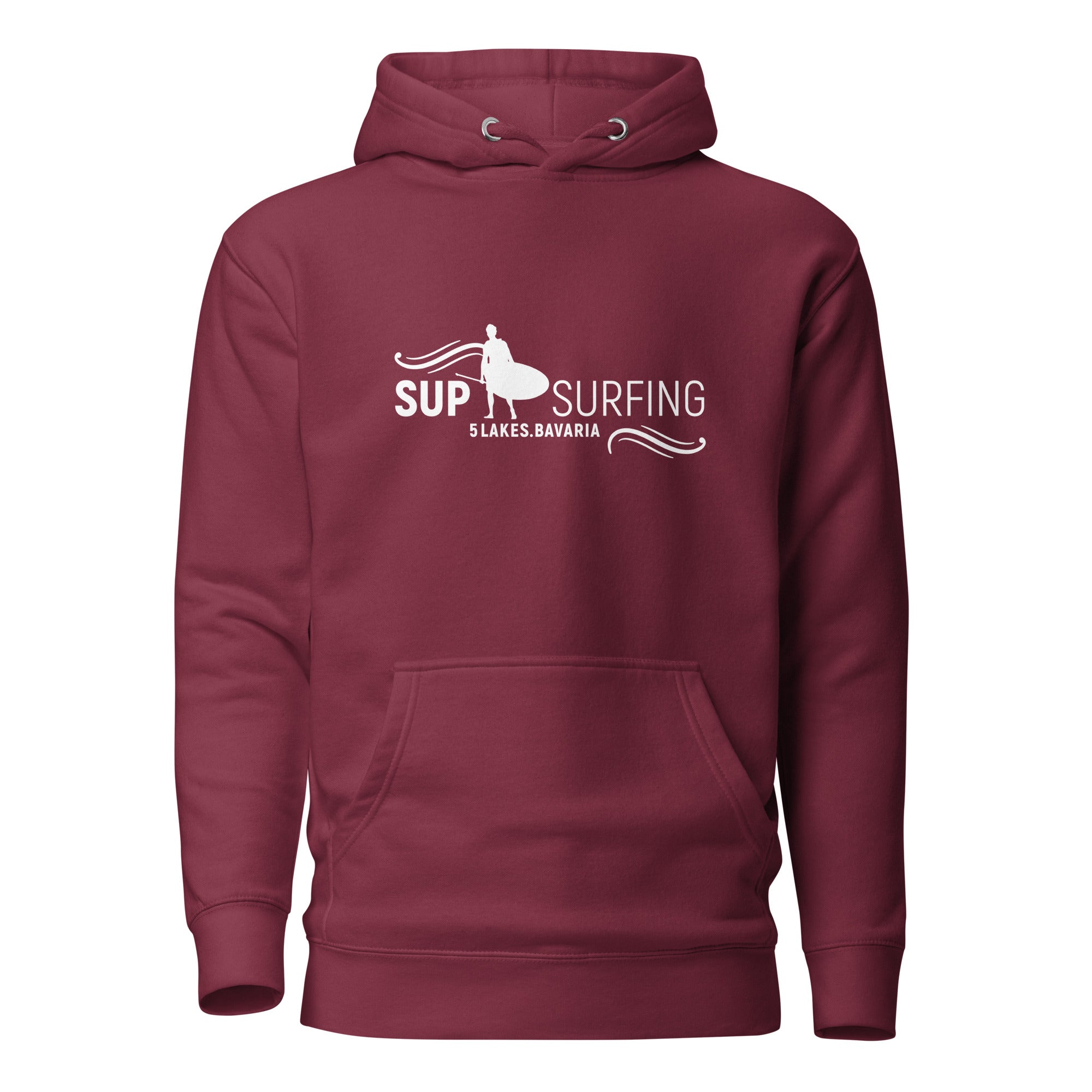 SUP Surfing Hoodie Unisex – Stand-Up-Paddling inspiriert vom SUP am Ammersee, Starnberger See, Wörthsee, Pilsensee, Weßling