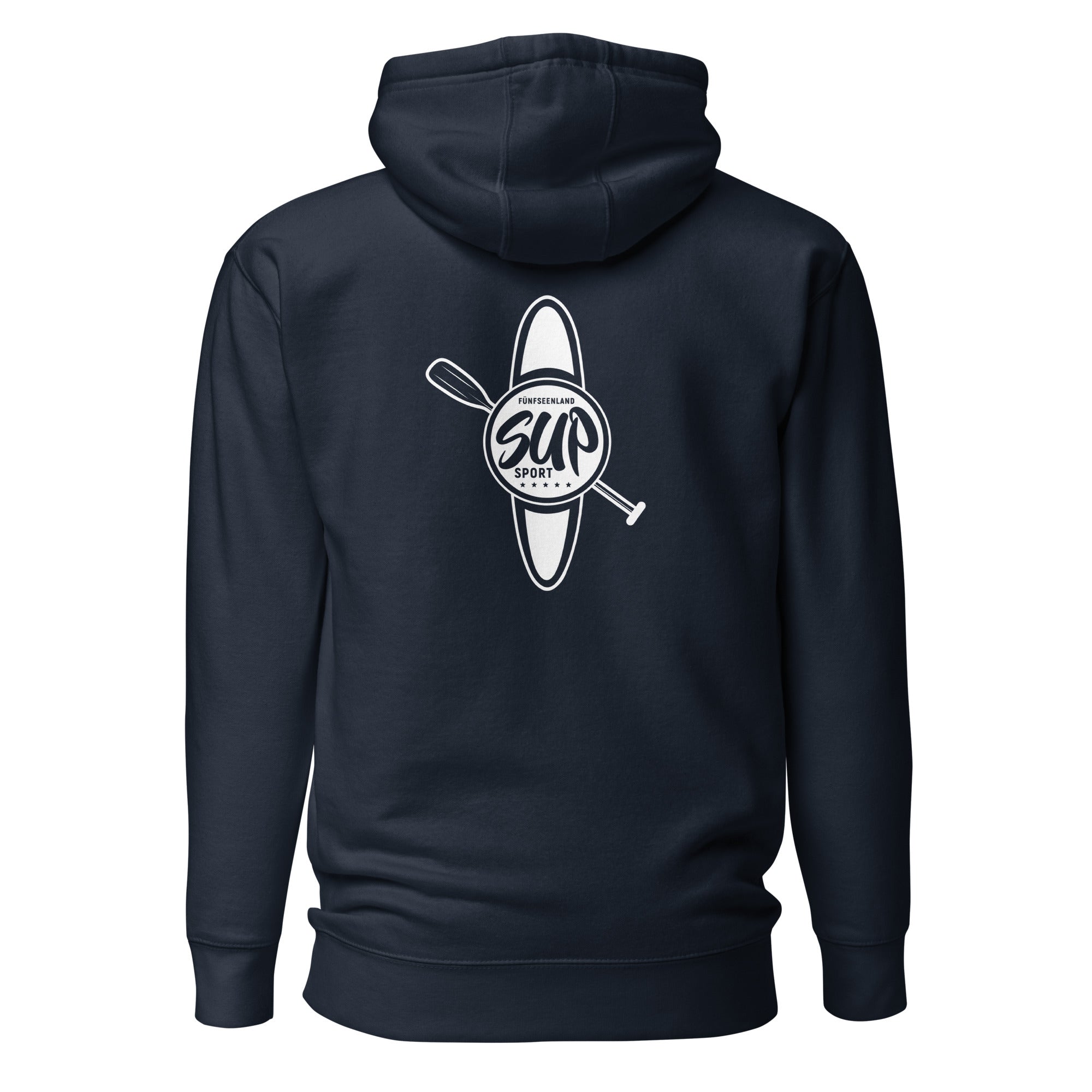 SUP Hoodie Unisex – Stand-Up-Paddling inspiriert vom SUP am Ammersee, Starnberger See, Wörthsee, Pilsensee, Weßlinger See