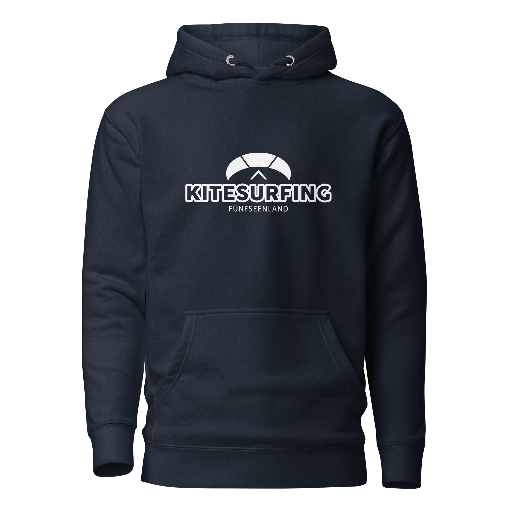 Kitesurfen Hoodie Unisex – Kite Boarden inspiriert vom Kiten, Kite Surfen am Ammersee, Starnberger See, Wörthsee & Pilsensee