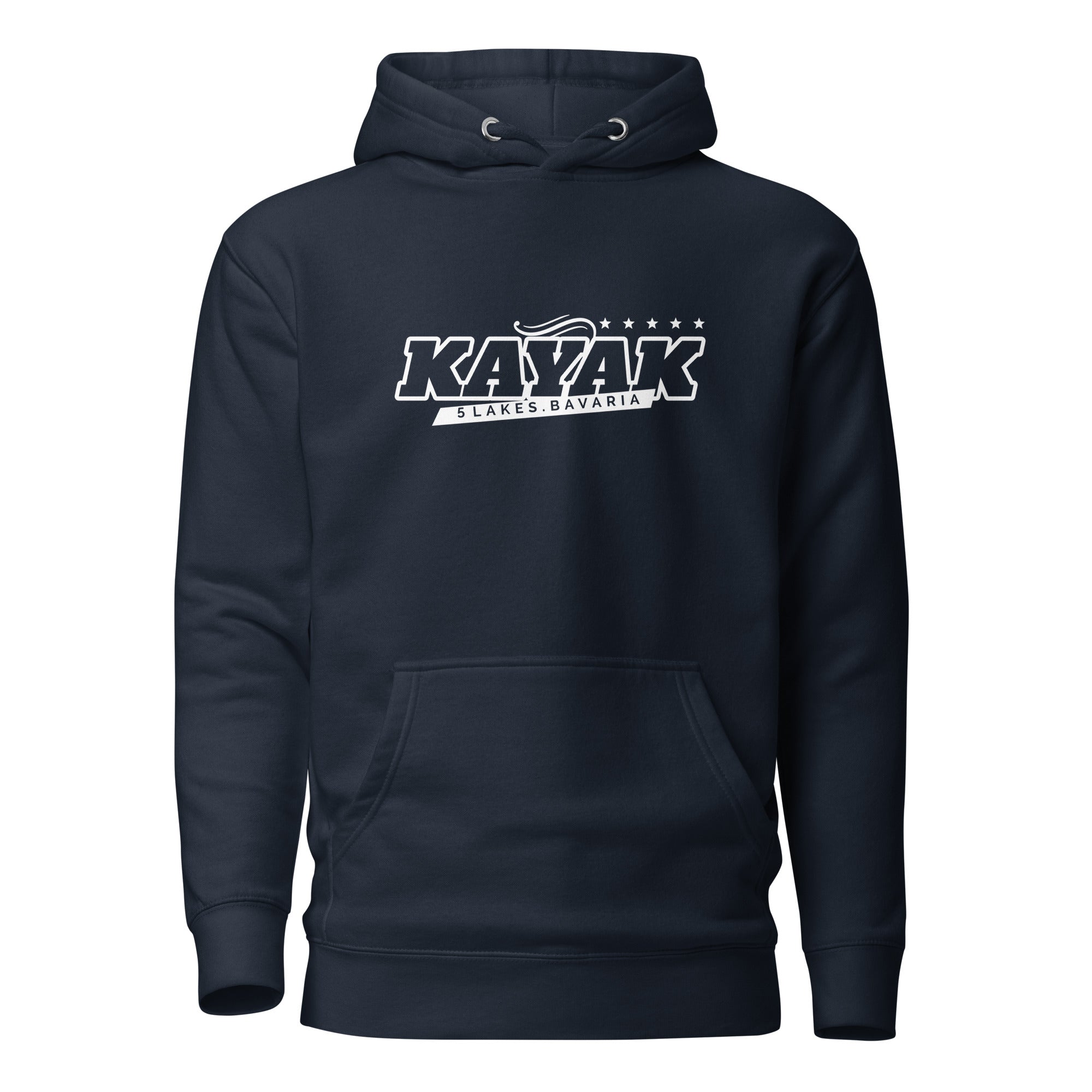 Kayak Hoodie Unisex – Kayaking Fünfseenland, inspiriert vom Kayak fahren am Ammersee, Starnberger See, Wörthsee, Pilsensee