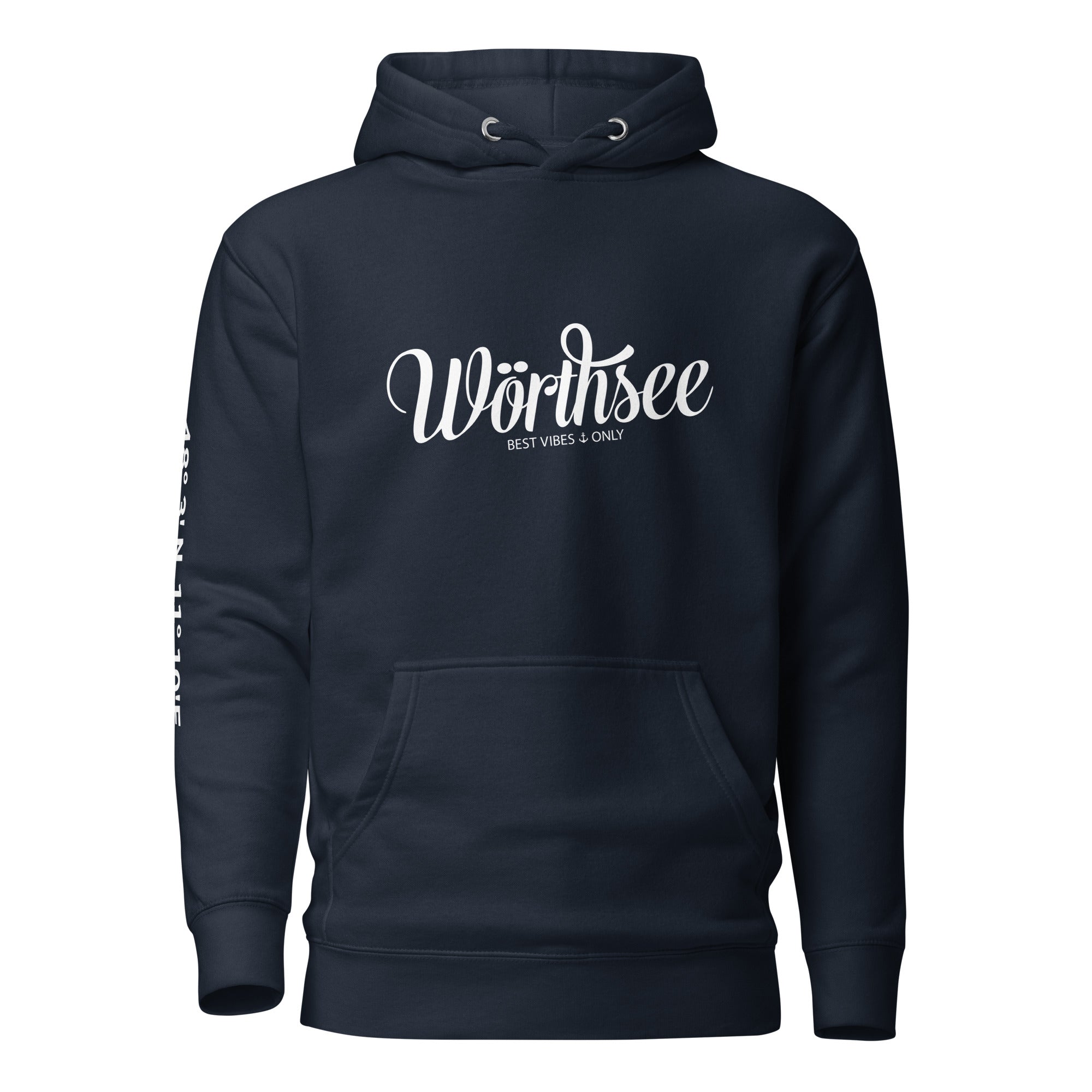 Wörthsee Hoodie Unisex, Best Vibes Only, inspiriert vom Lebensgefühl am Wörthsee und Aktivitäten am Wörthsee im Fünfseenland.