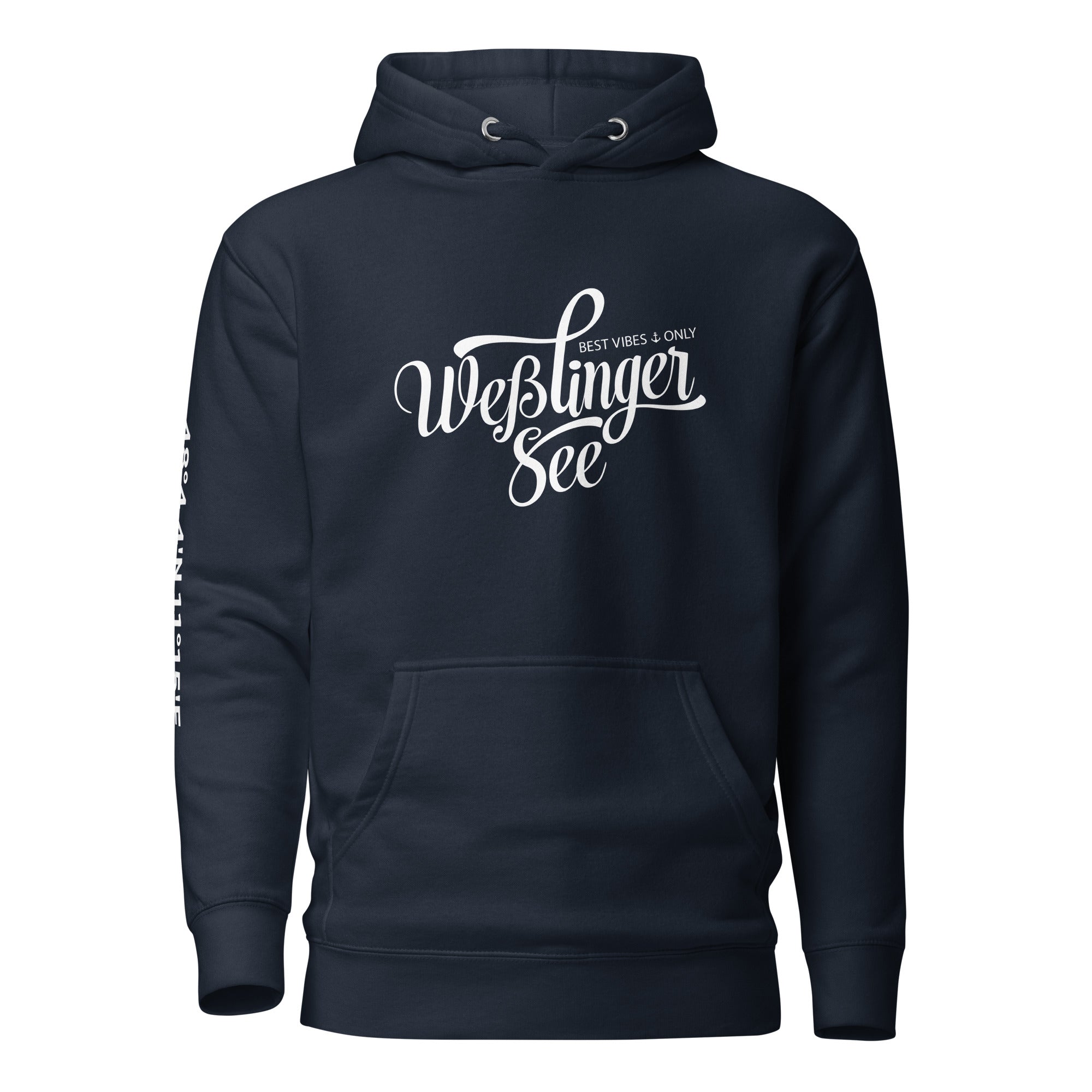 Wesslinger See Hoodie Unisex, Weßling Kapuzenpullover inspiriert vom Lebensgefühl am Weßlinger See & Weßling im Fünfseenland