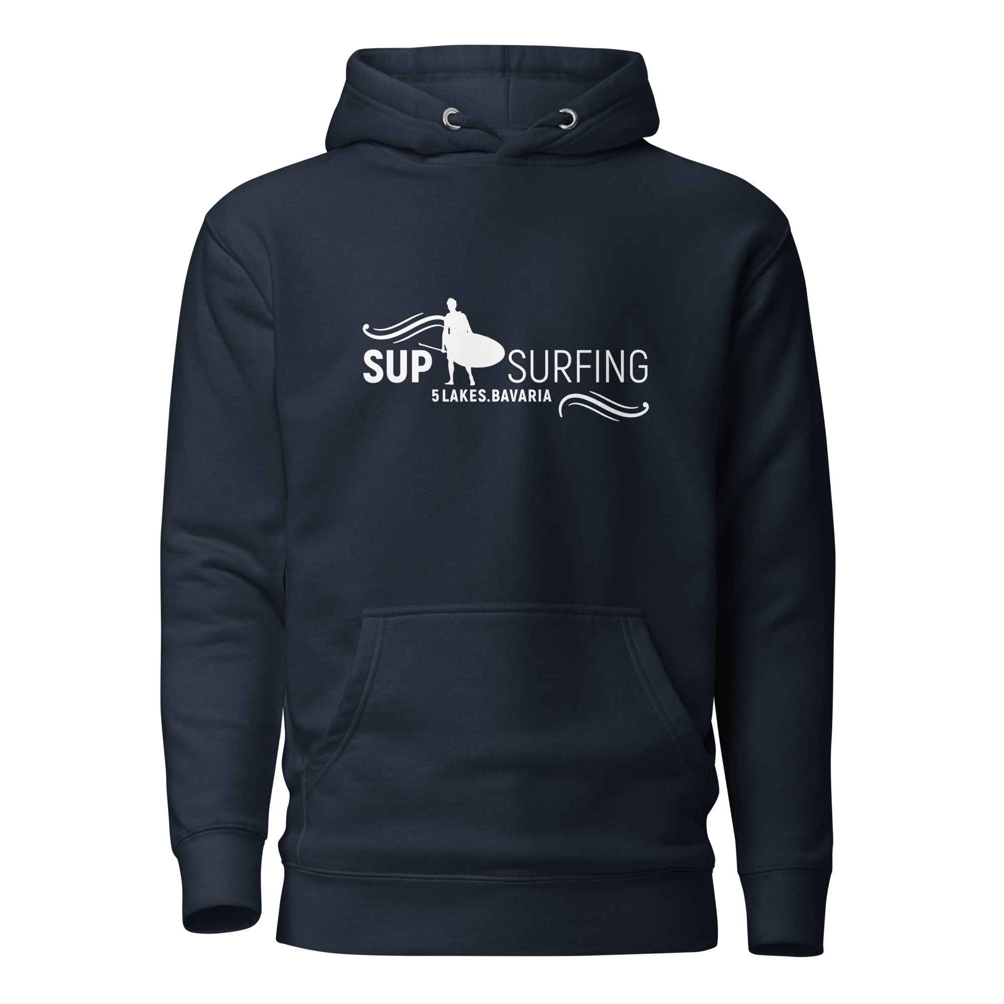 SUP Surfing Hoodie Unisex – Stand-Up-Paddling inspiriert vom SUP am Ammersee, Starnberger See, Wörthsee, Pilsensee, Weßling