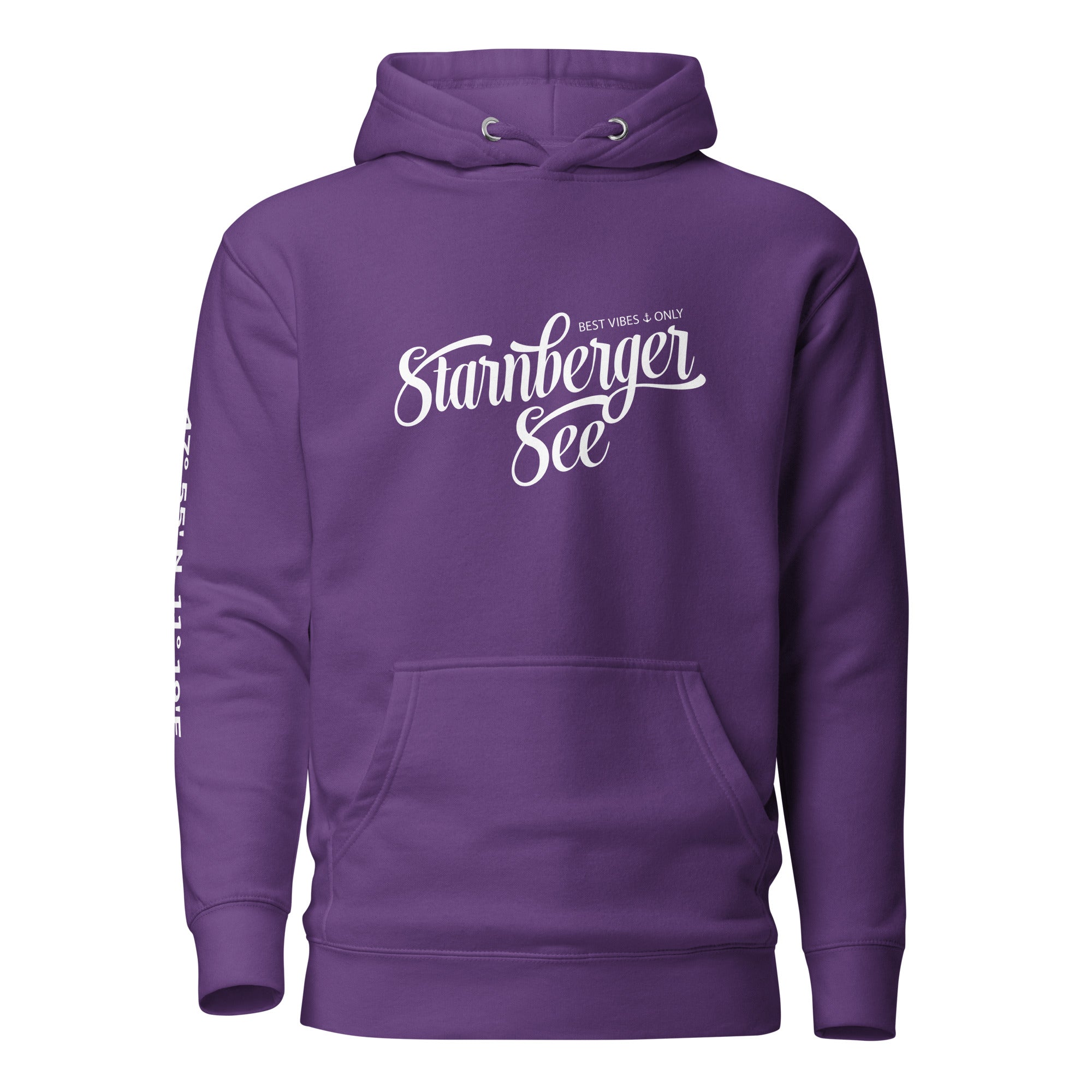 Starnberger See Hoodie Unisex Lila – nachhaltige Streetwear inspiriert vom Starnberger See & Bernried im Fünfseenland