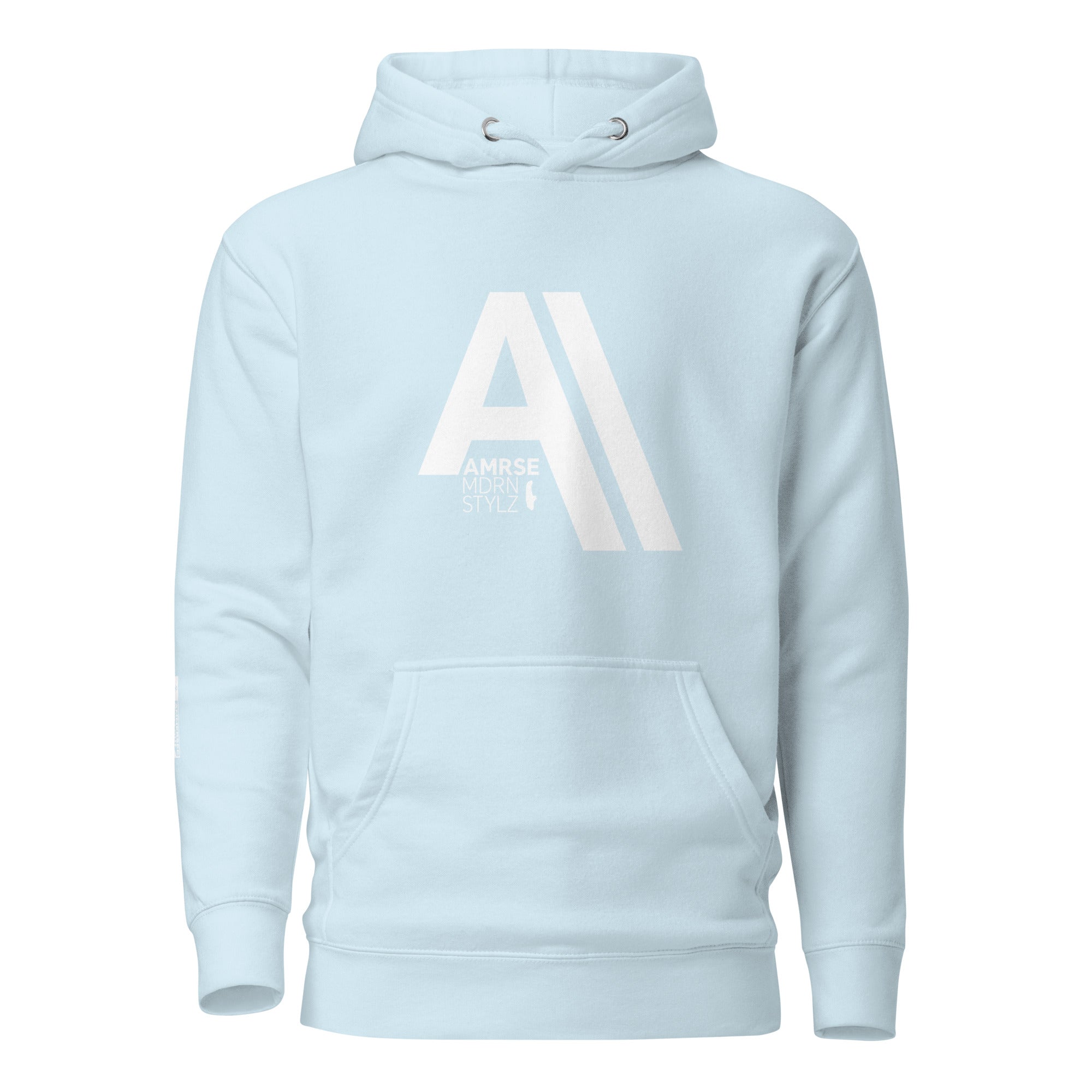 Modern Styles Hoodie Unisex Big A Hellblau – nachhaltige Streetwear inspiriert von Ammersee & Schondorf im Fünfseenland