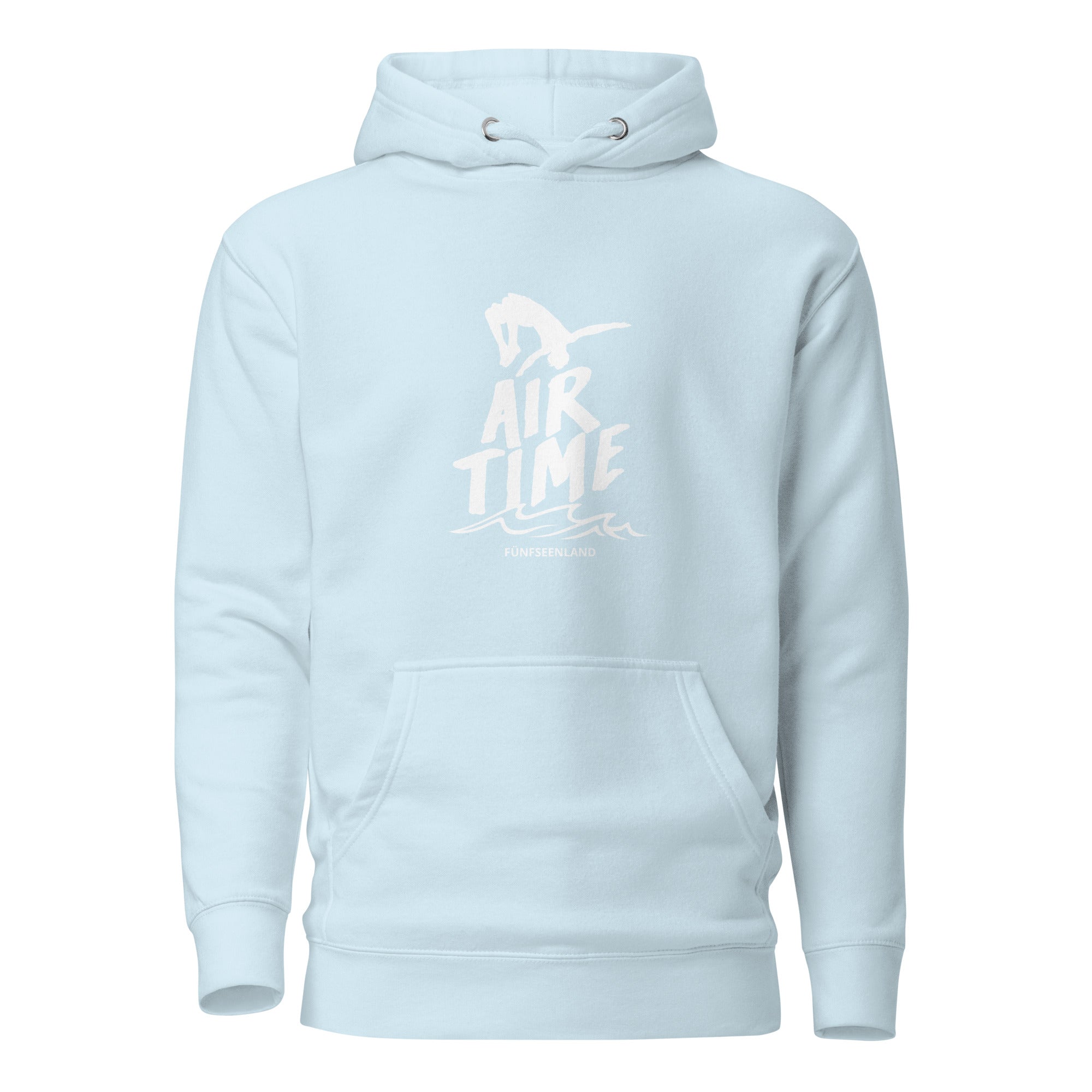 Dive & Jump Hoodie Unisex – Air Time, inspiriert vom Ammersee, Starnberger See, Wörthsee, Pilsensee, Weßlinger See in Bayern