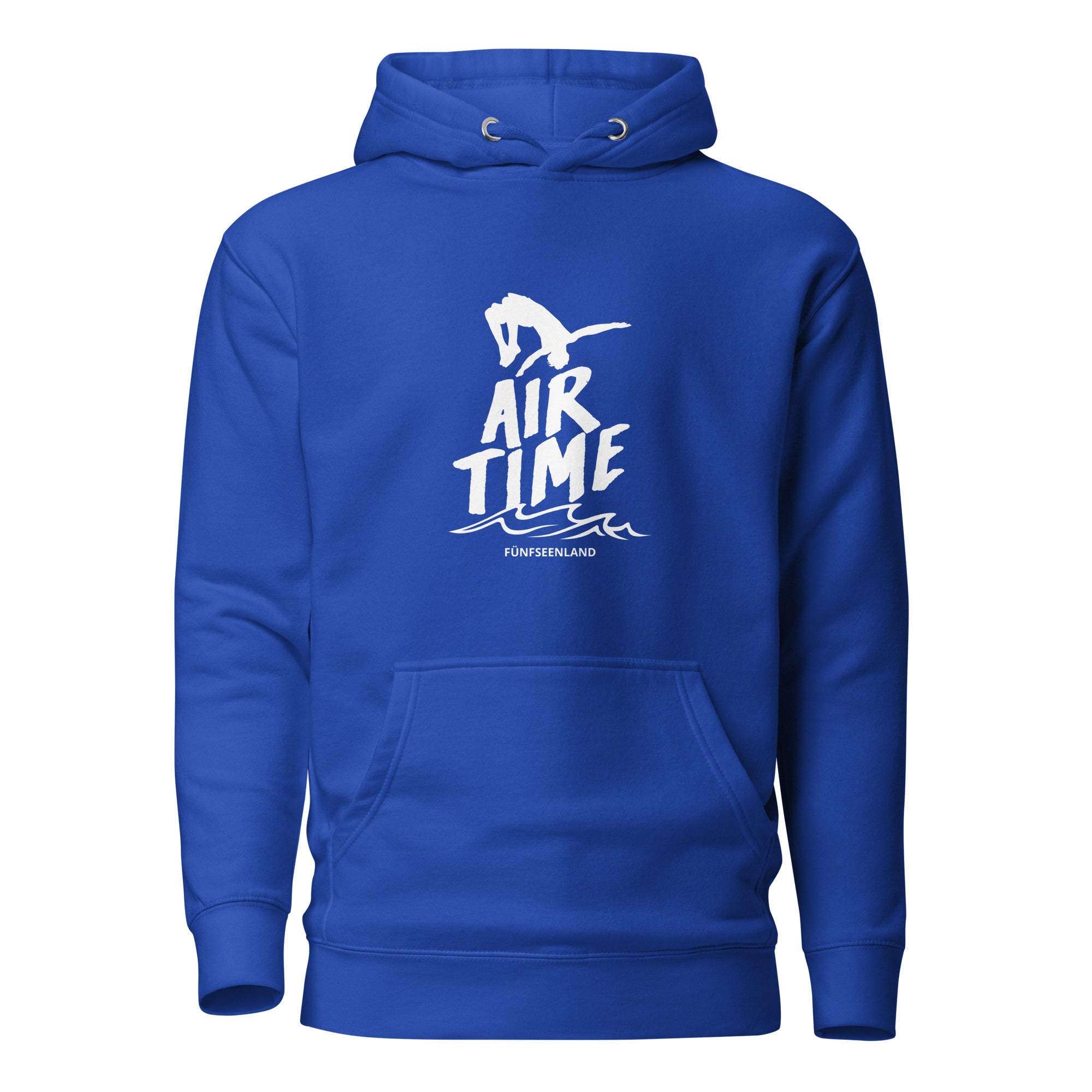 Dive & Jump Hoodie Unisex – Air Time, inspiriert vom Ammersee, Starnberger See, Wörthsee, Pilsensee, Weßlinger See in Bayern